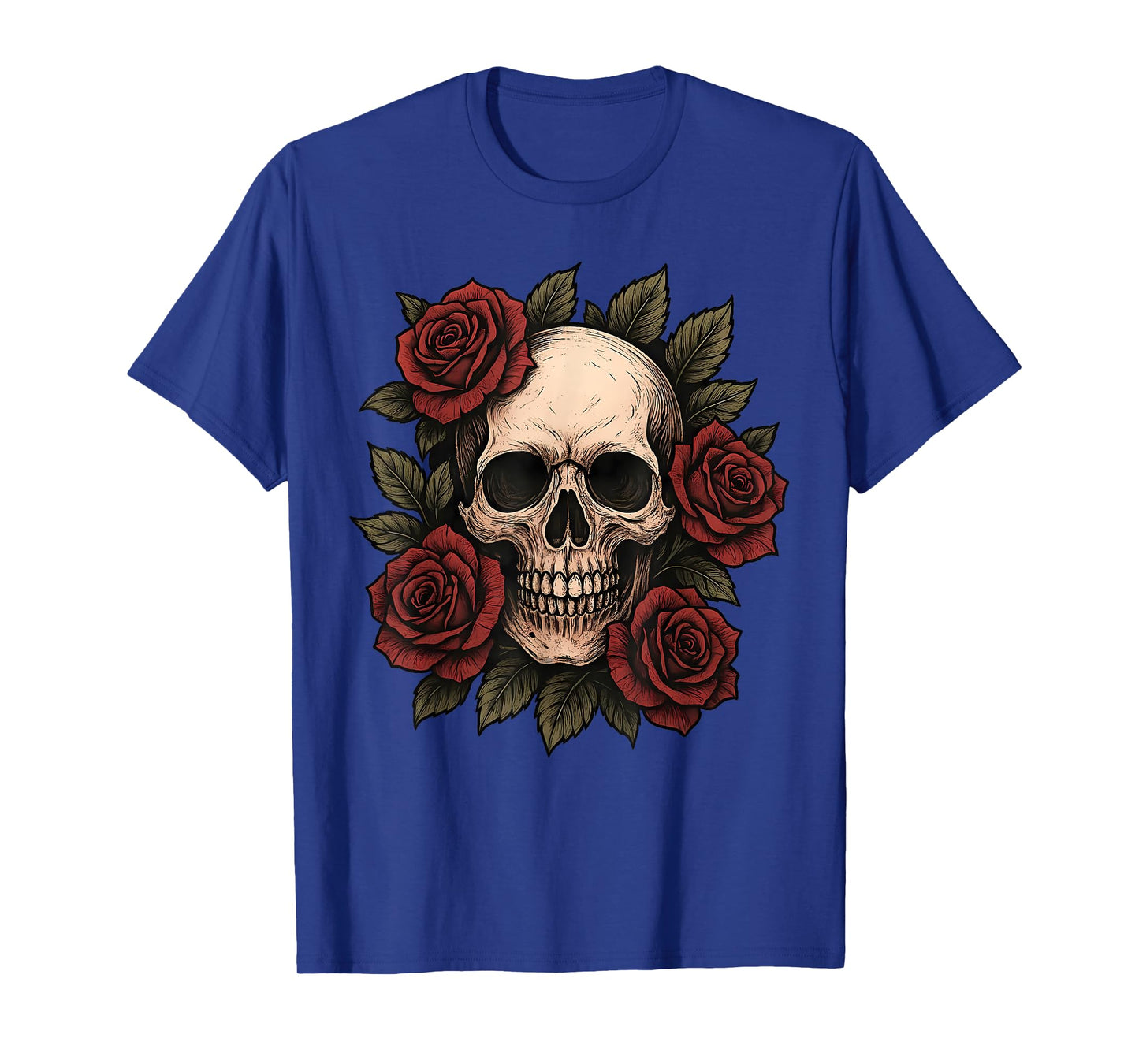 Rose Skeleton Skull Flower Gothic Halloween Costume Floral T-Shirt