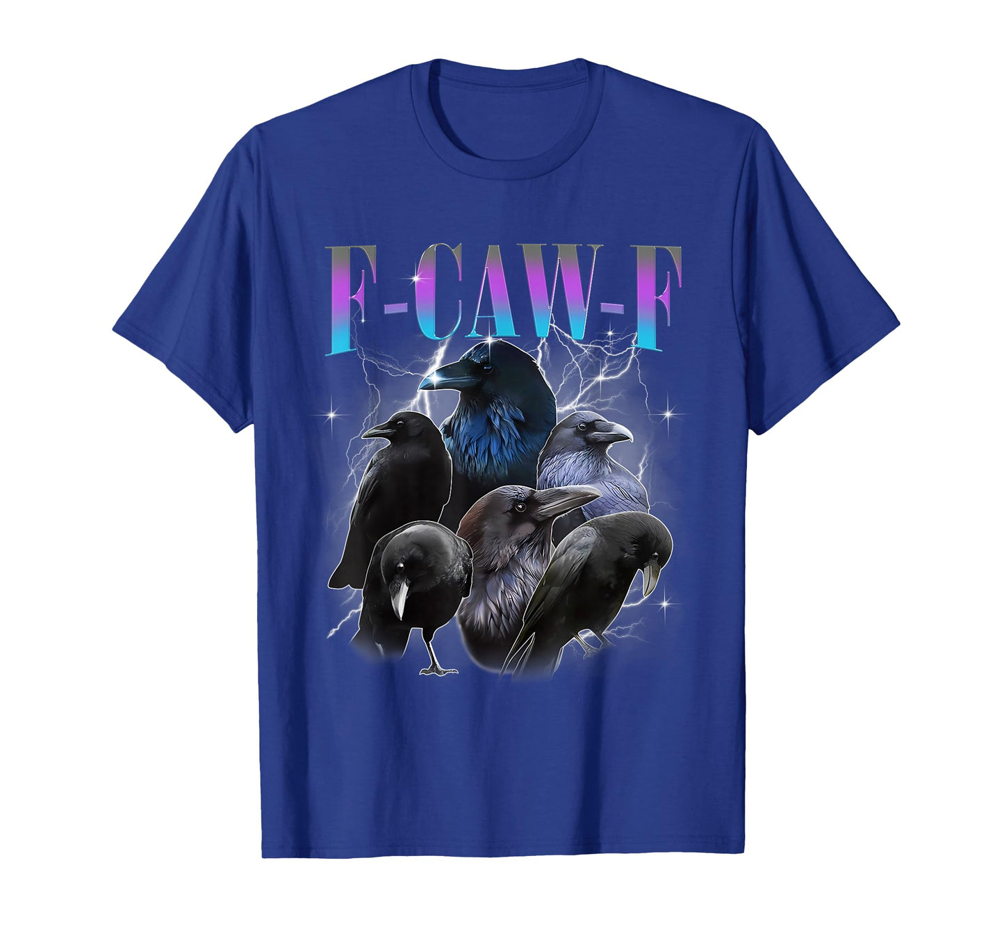 Black Crow F-Caw-F FCAWF Funny Black Bird Moon Adult Humor T-Shirt
