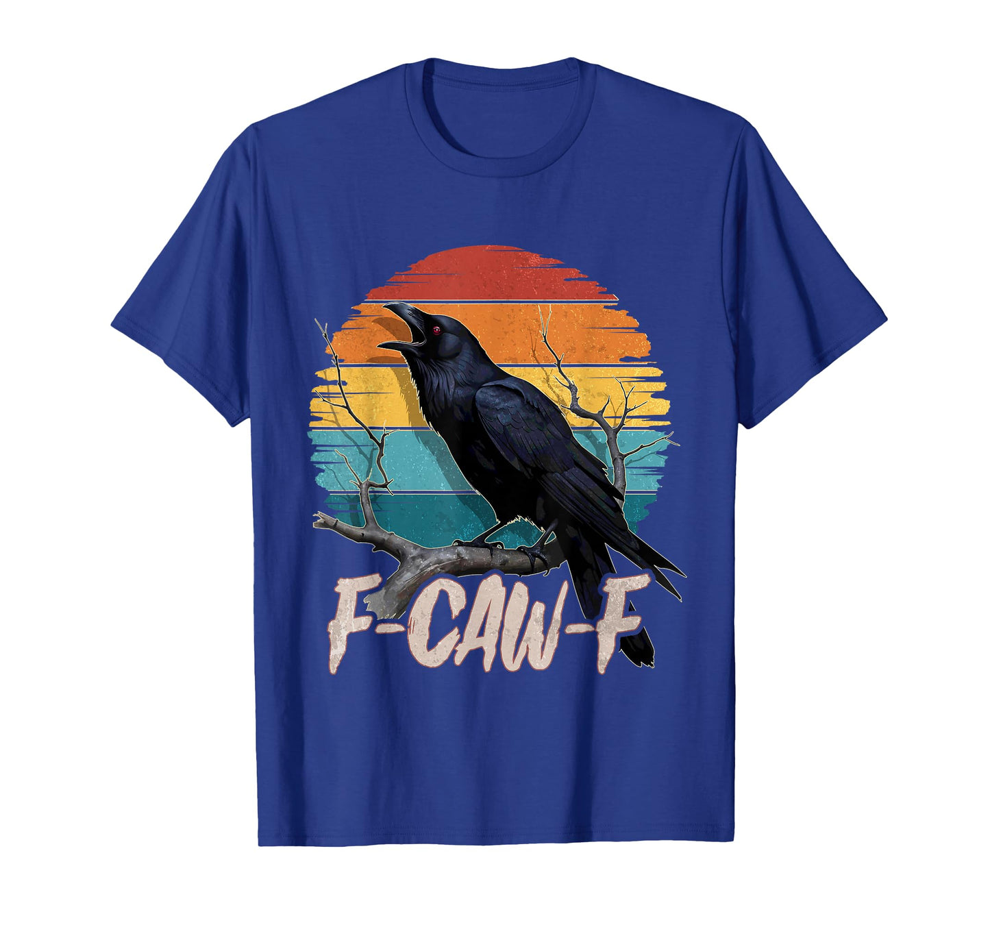 Funny F-Caw-F Black Bird Retro Halloween Crow for Men Women T-Shirt