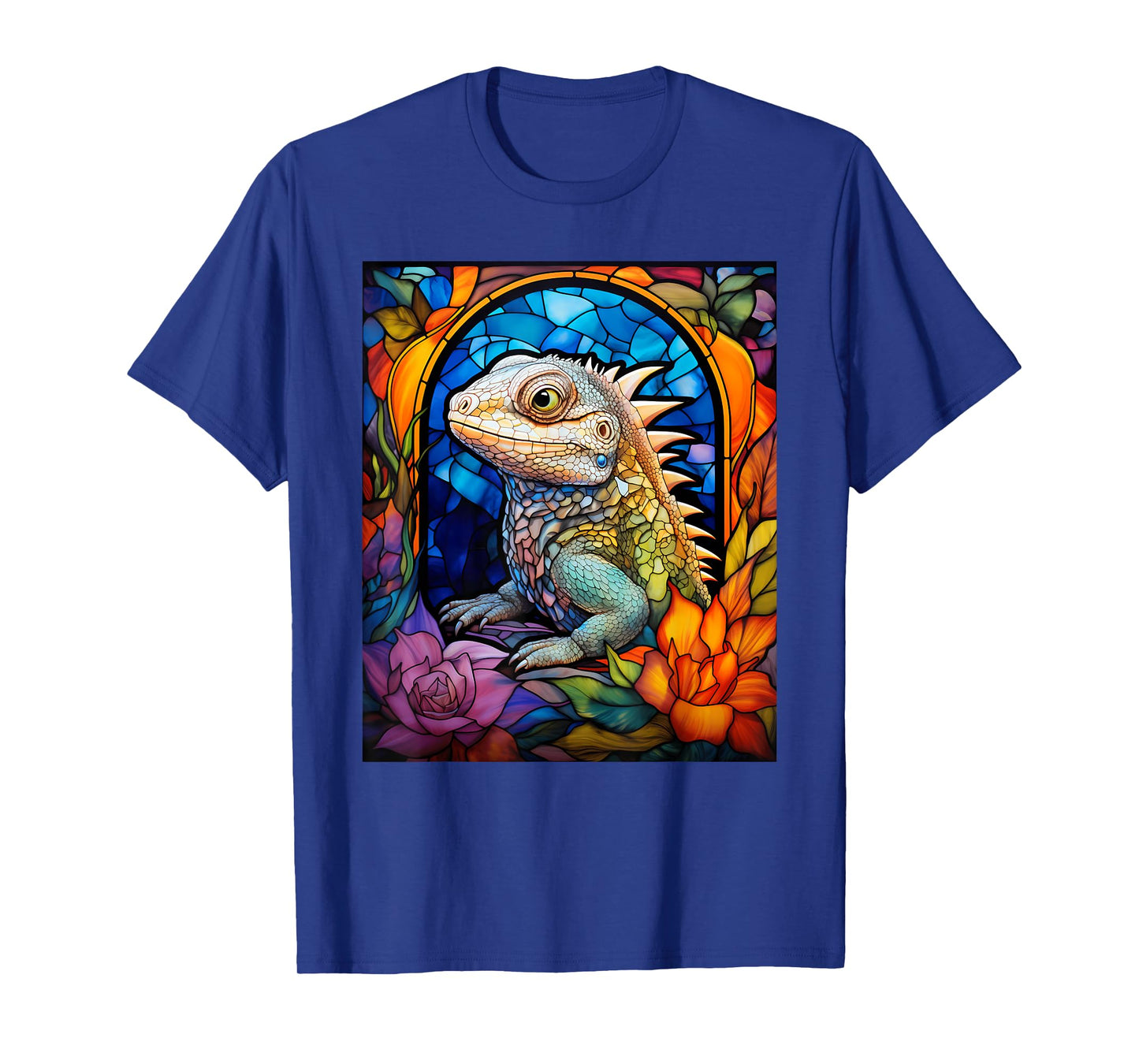 Stained Glass Style Tuatara T-Shirt