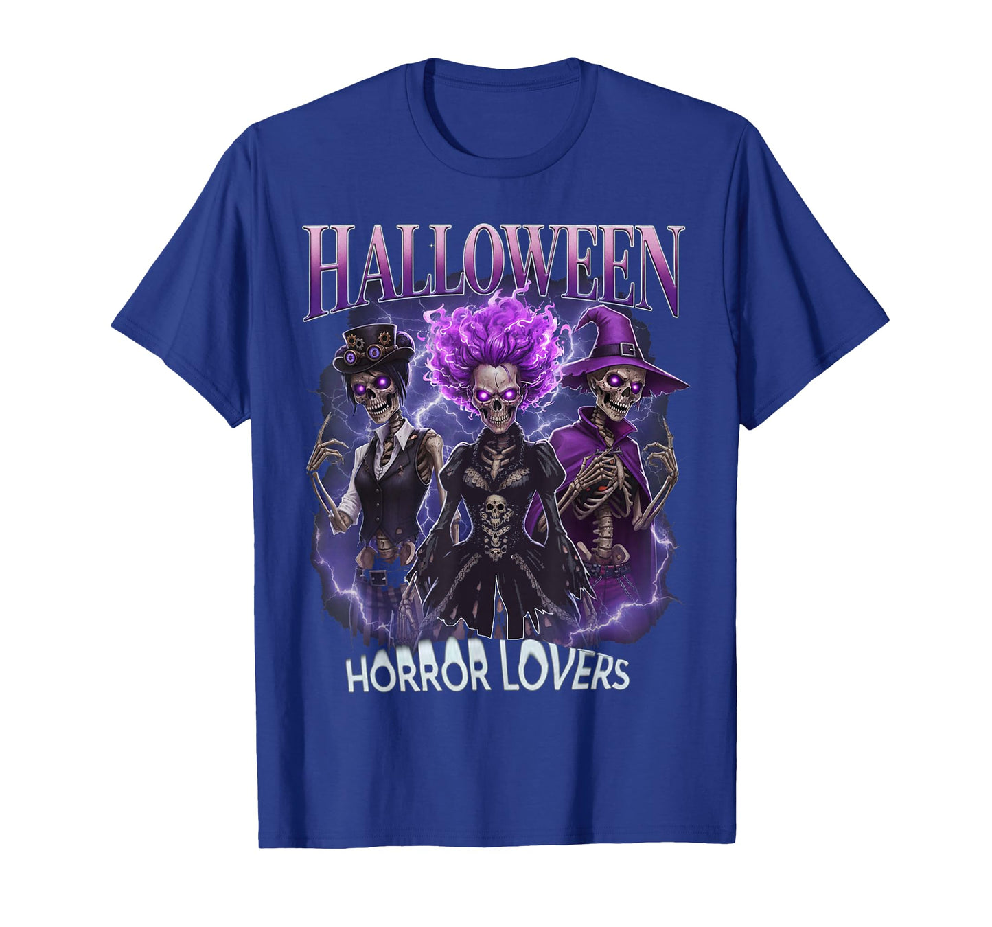 Halloween Skeleton Trio Gothic Horror Witch Ghost Lover T-Shirt