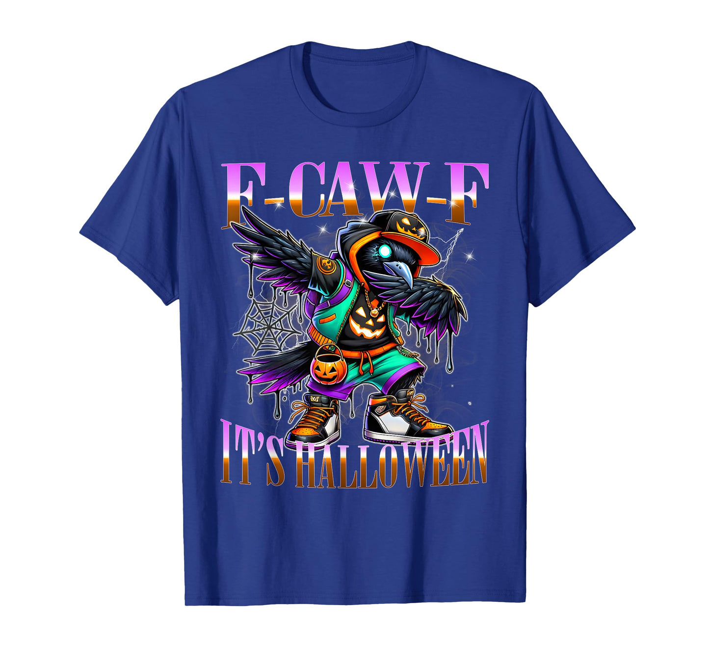 F-Caw-F Raven Halloween Graffiti Urban Spooky T-Shirt