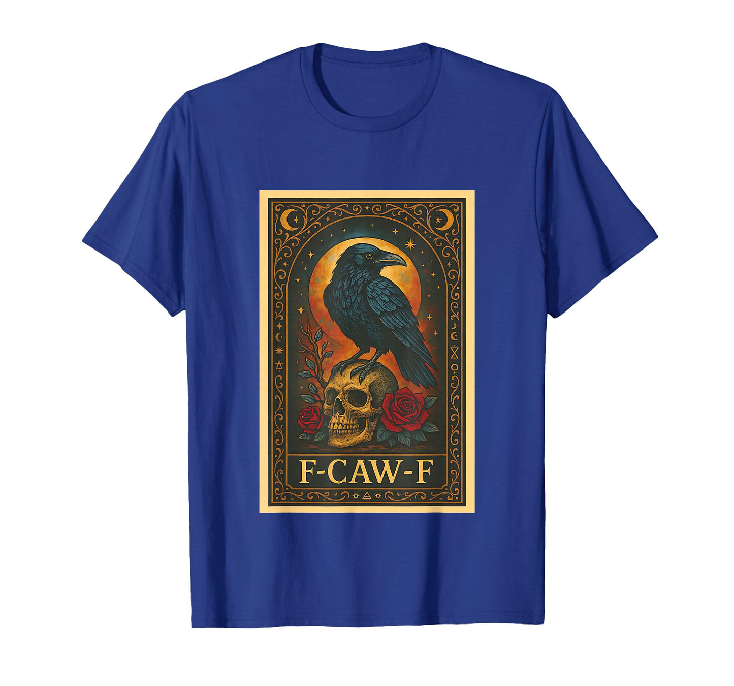 F-CAW-F Gothic Tarot Card Black Raven Occult Sarcastic Humor T-Shirt