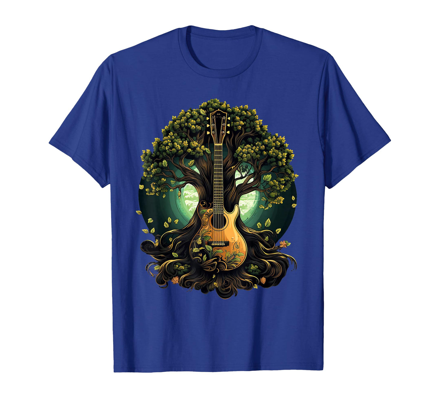 Acoustic Guitar Tree Of Life T-Shirt