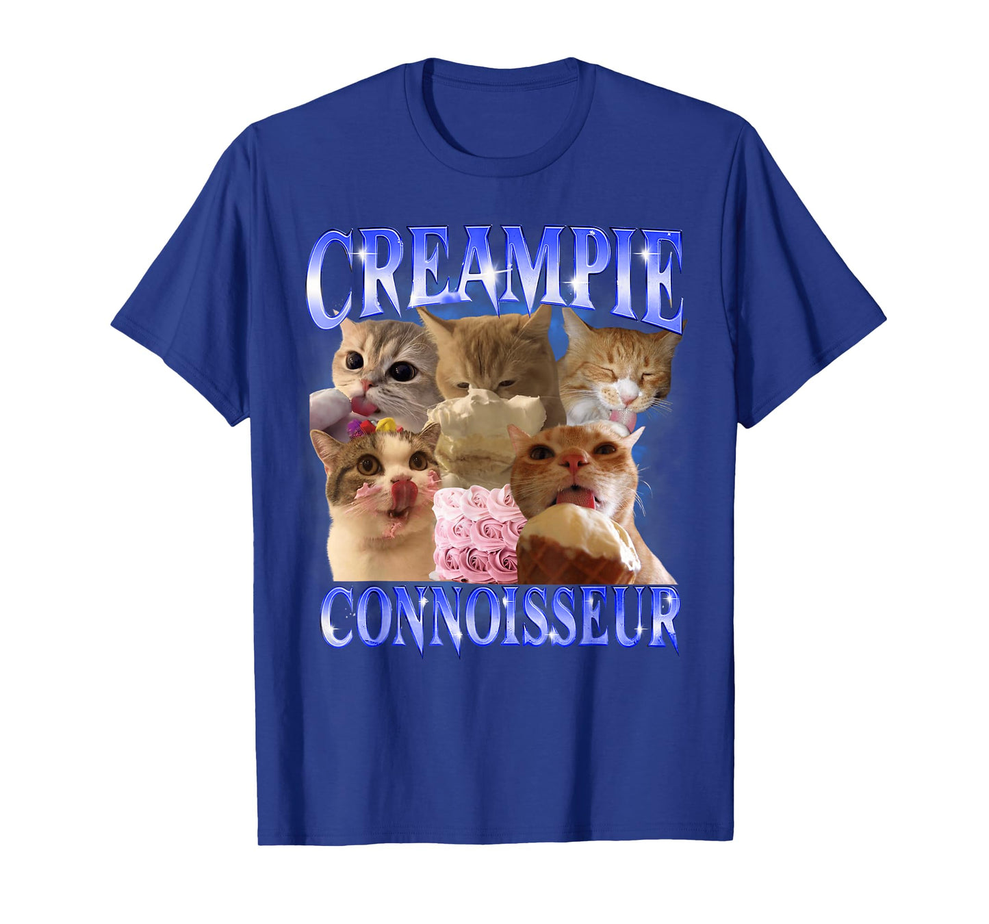 Creampie Connoisseur Raunchy Funny Cat Meme T-Shirt for Men Women