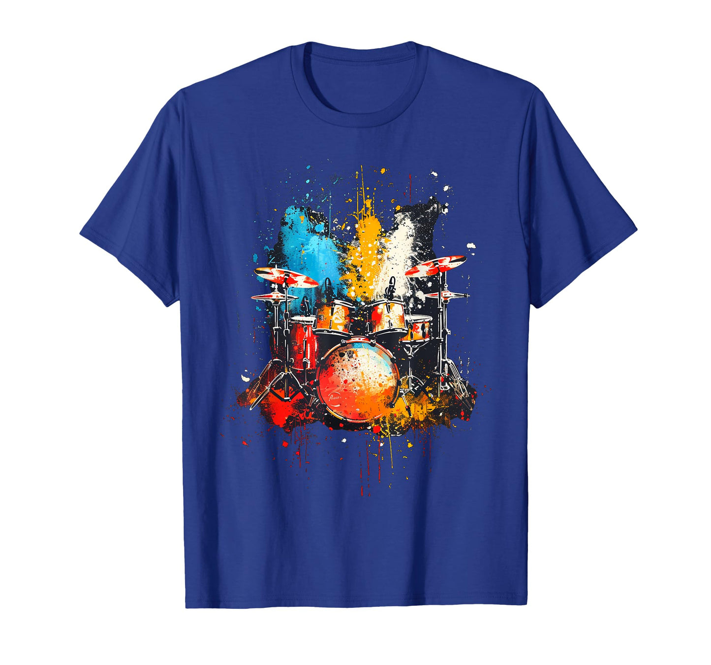 Drums instrument on colorful painted Drums T-Shirt