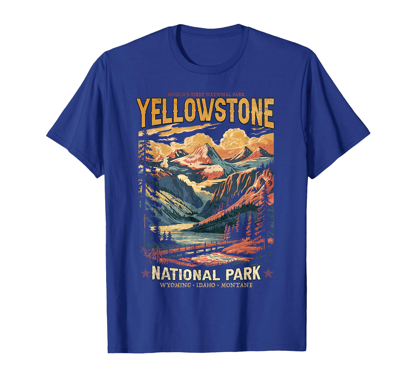 Yellowstone National Park Vintage Hiking T-Shirt