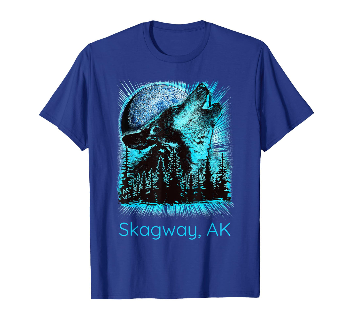 Skagway Alaska Howling Wolf Moon Forest Nature Lover T-Shirt