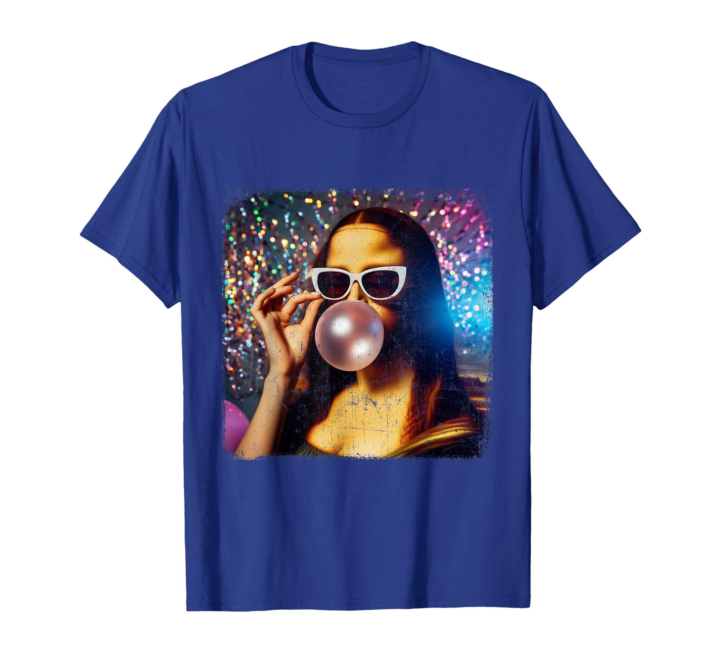 Funny Mona Lisa Bubblegum Gum Leonardo da Vinci T-Shirt