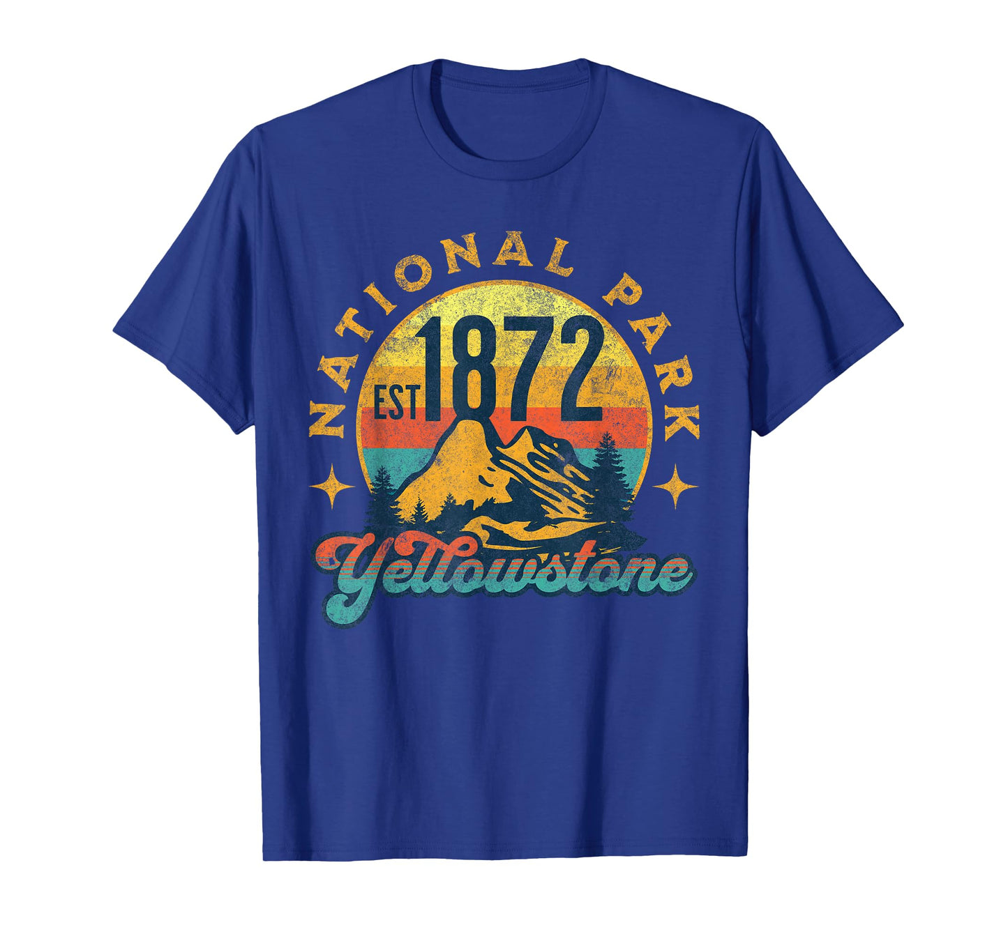 Yellowstone Park Nature Mountains Hiking Outdoors Vintage T-Shirt