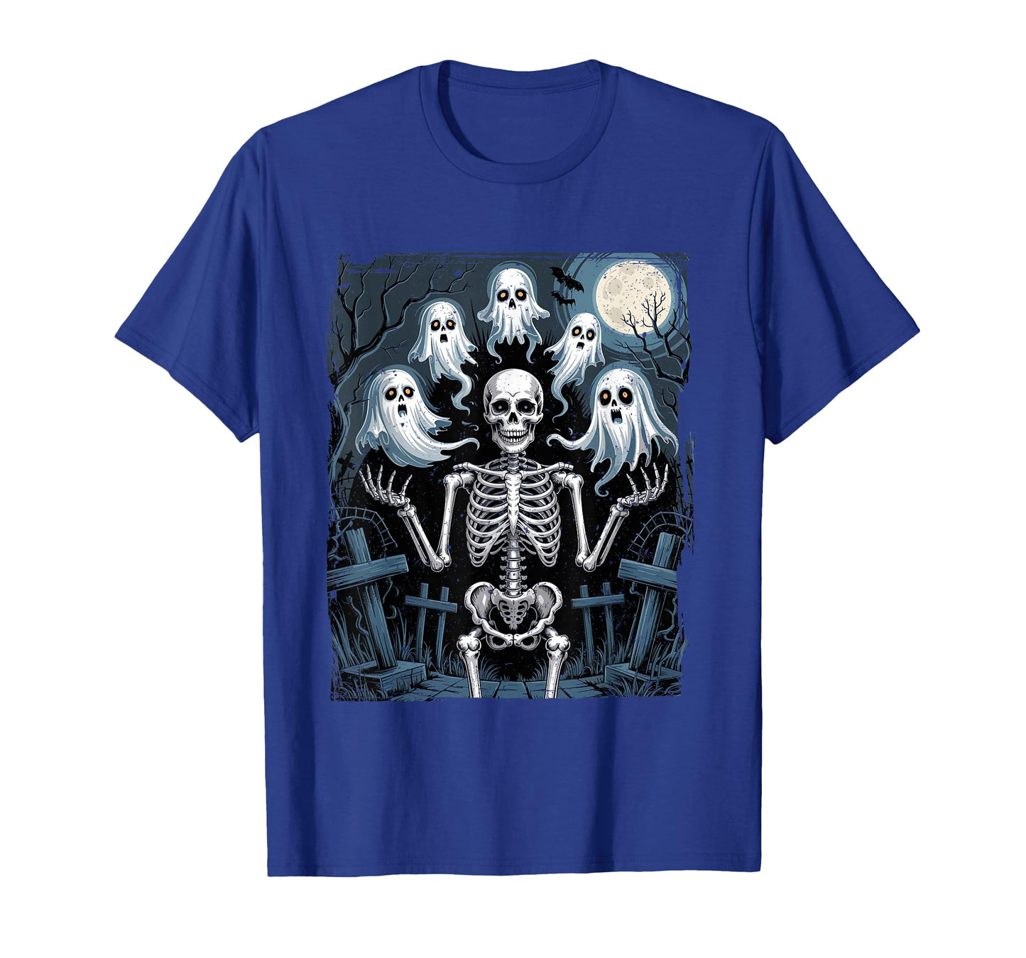 Funny Skeleton Juggling Ghosts Halloween T-Shirt