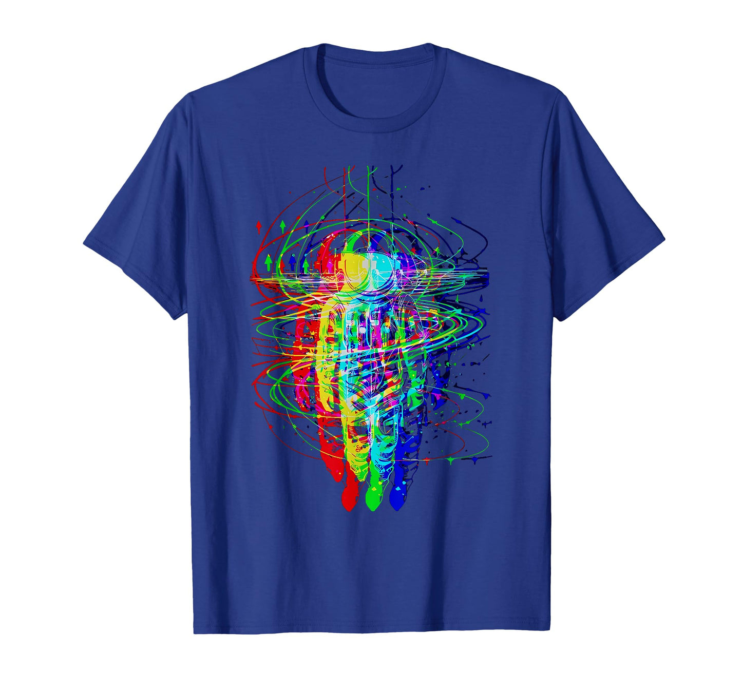 Psychedelic Spaceman Traveller Trippy Astronaut Outer Space T-Shirt
