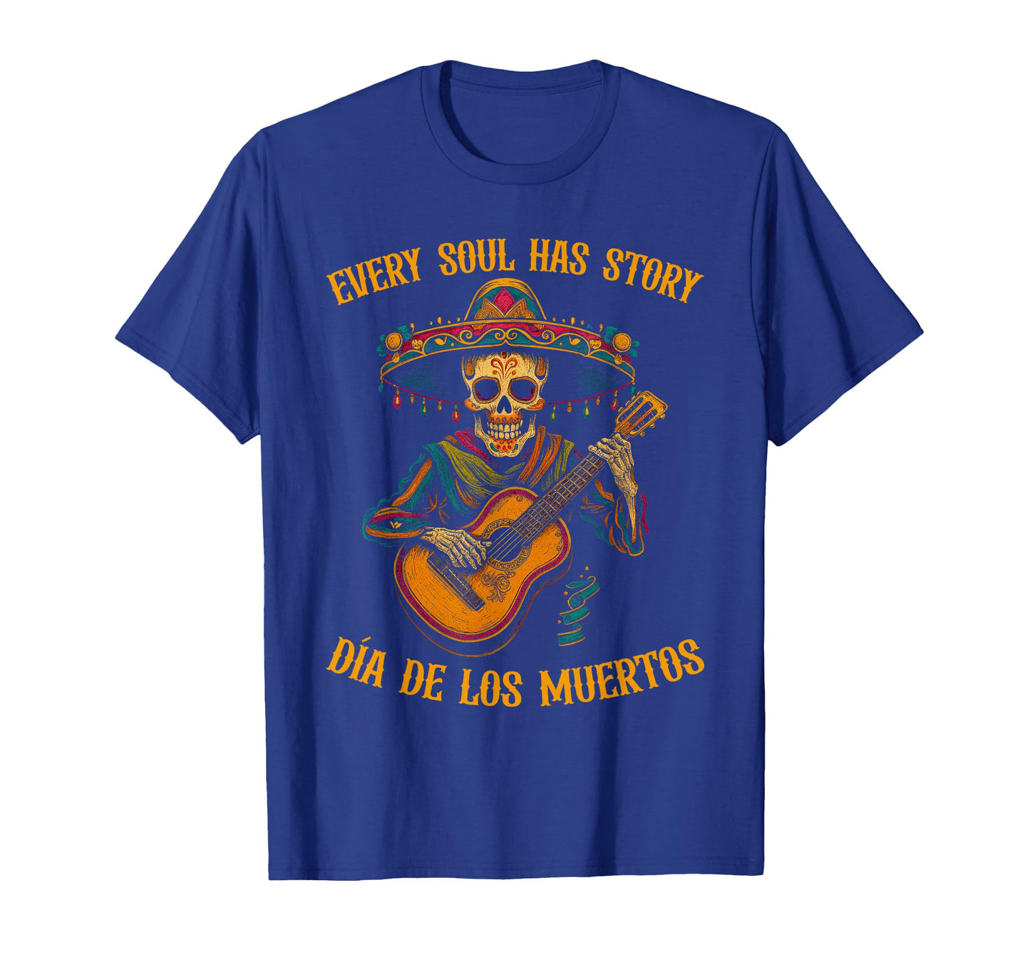 Día De Los Muertos Skeleton Guitar Music Gift T-Shirt