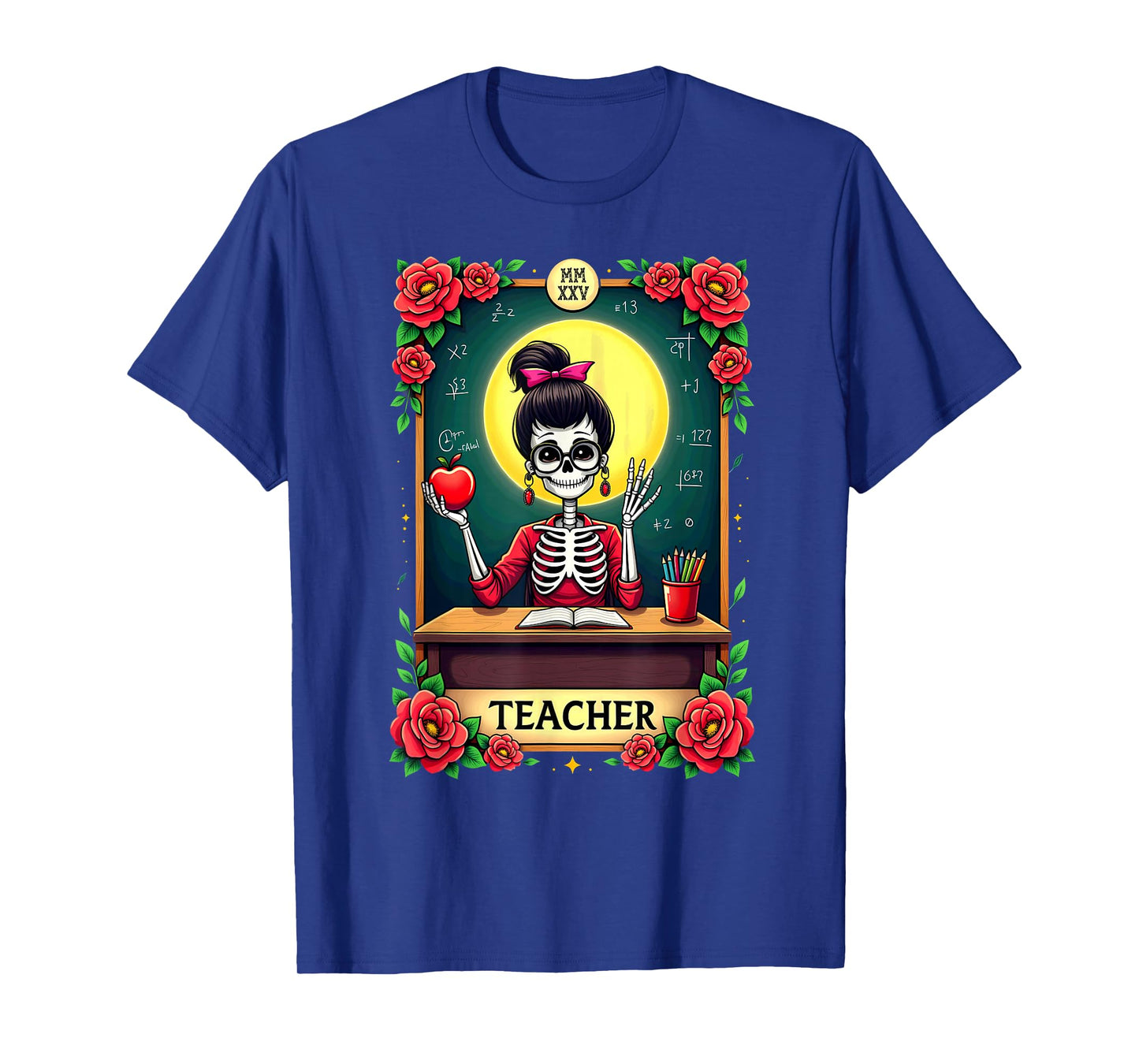 Gothic Tarot Card The Teacher Skeleton T-Shirt