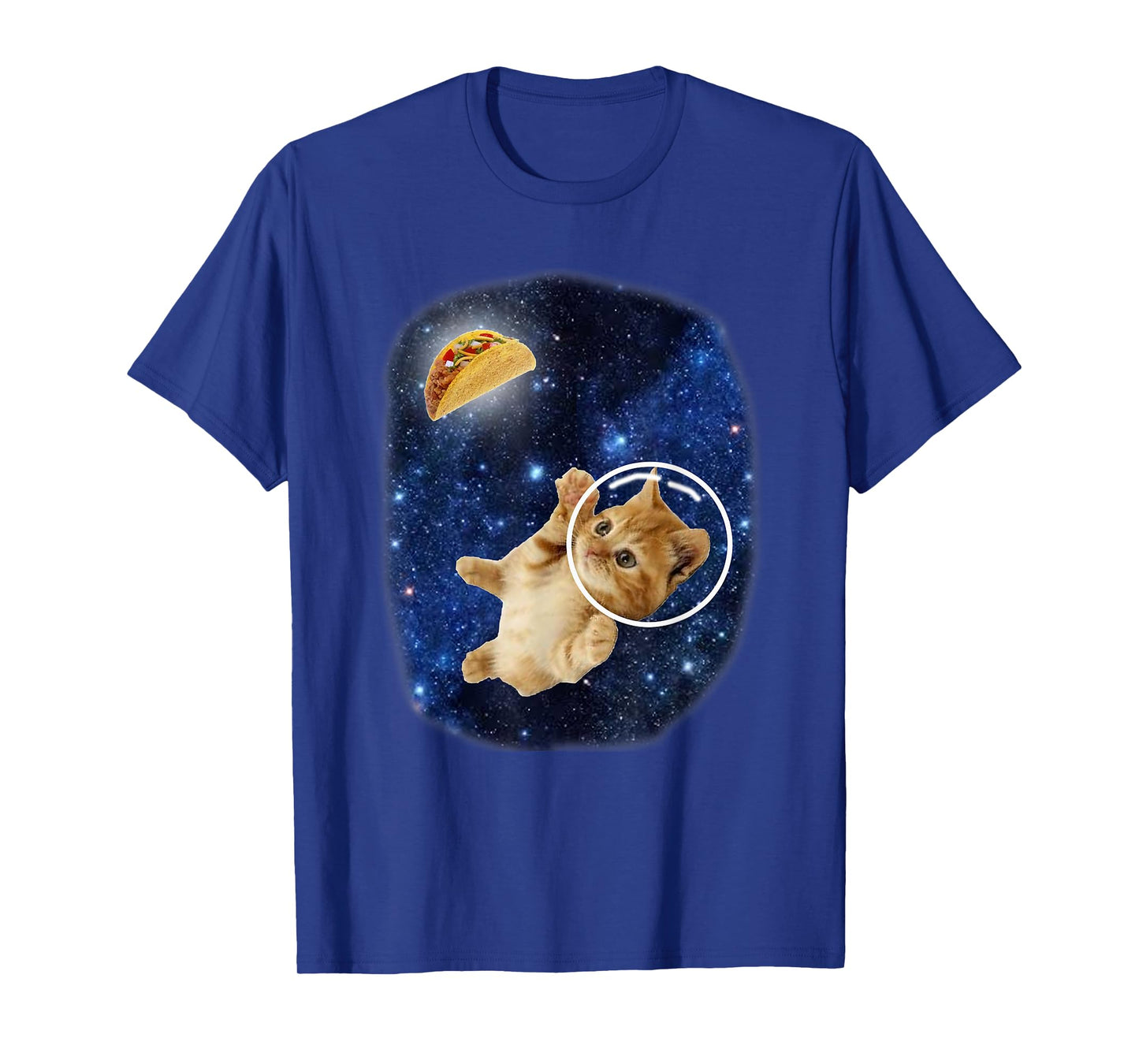 Astronaut Cat Crunchy Taco in Space Cute Galaxy Kitten T-Shirt for Men Women Kids