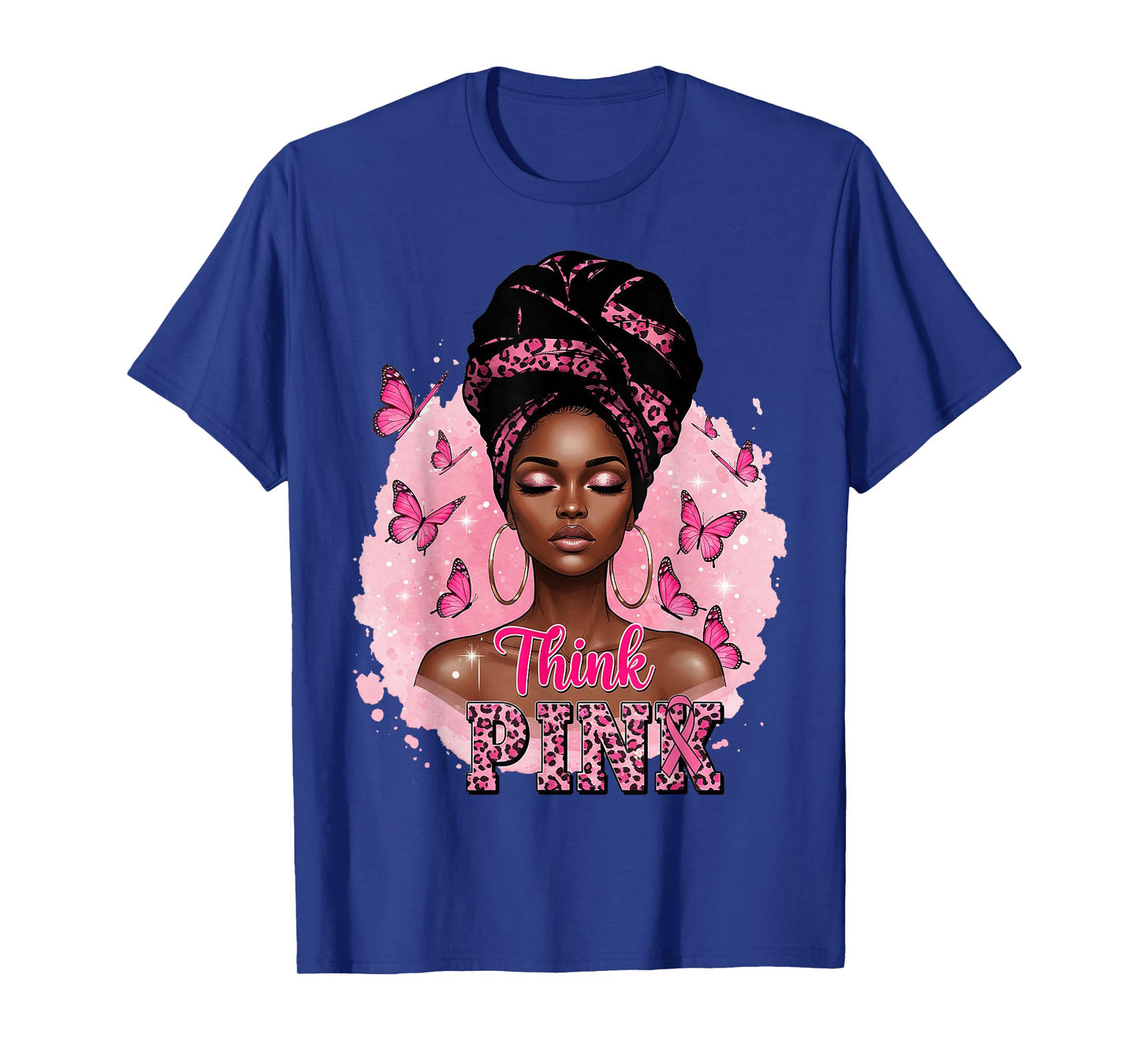 Think Pink Breast Cancer Awareness Month Africa Women T-Shirt