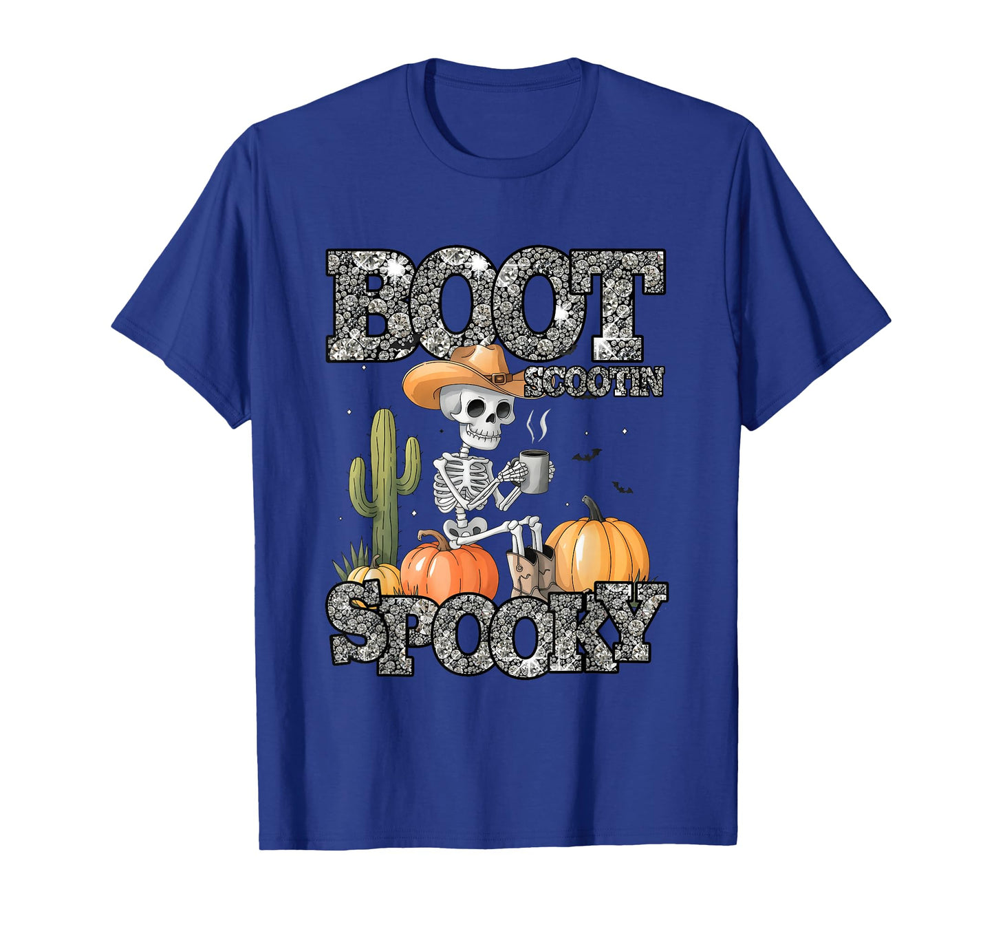 Boot Scootin Spooky Skeleton Cowboy Halloween T-Shirt