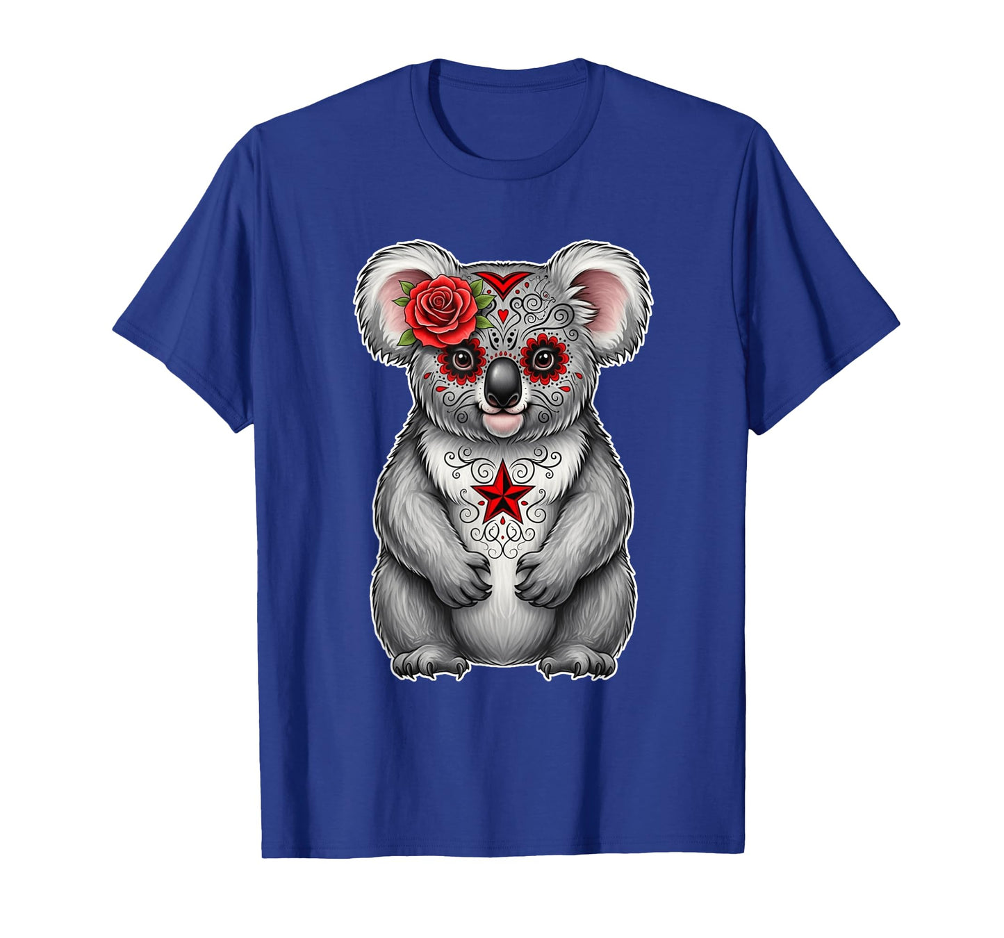 Sugar Skull Koala Halloween Graphic T-Shirt