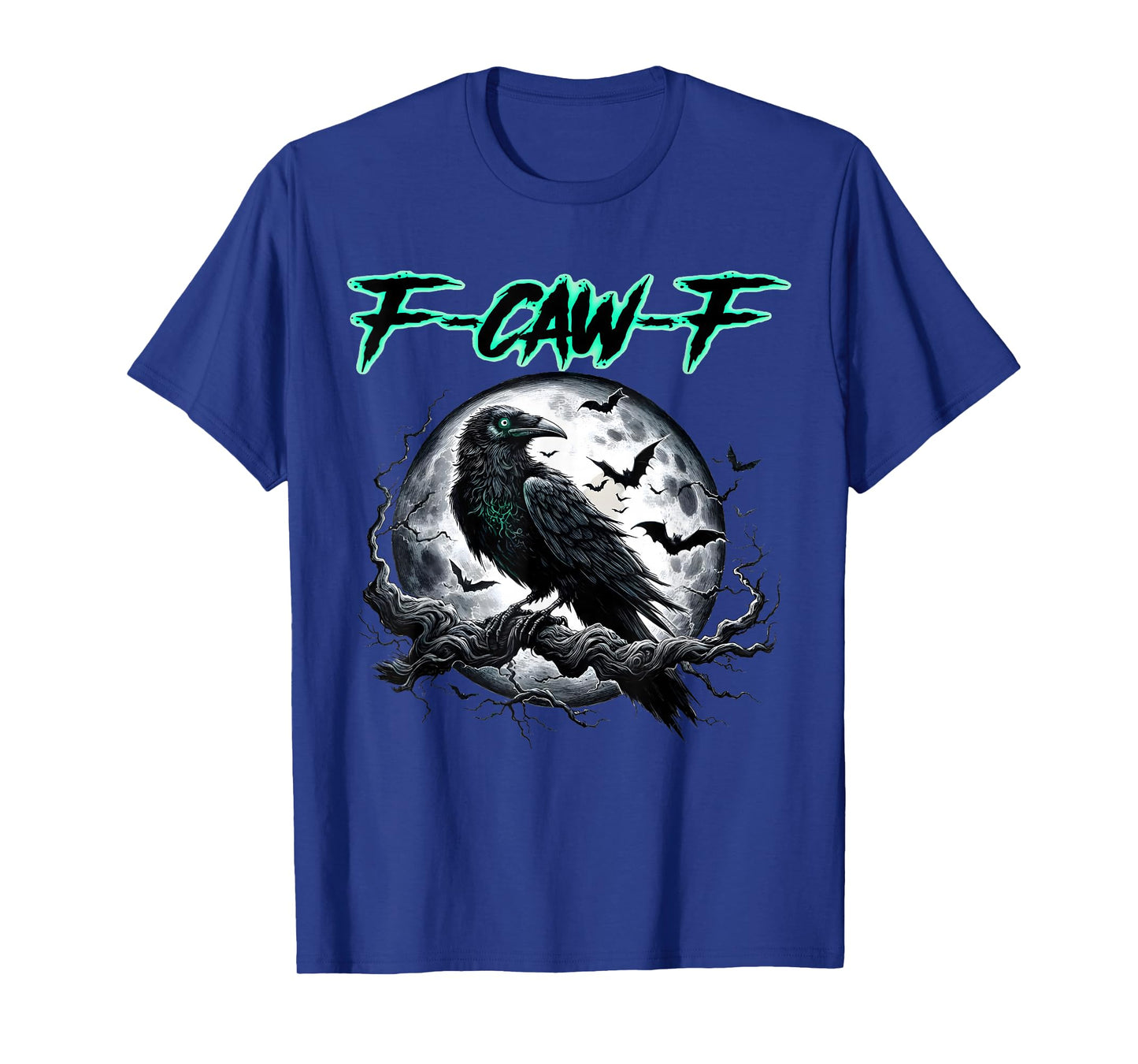 Black Crow, F-Caw-F Funny Black Bird Moon Gothic Adult Humor T-Shirt