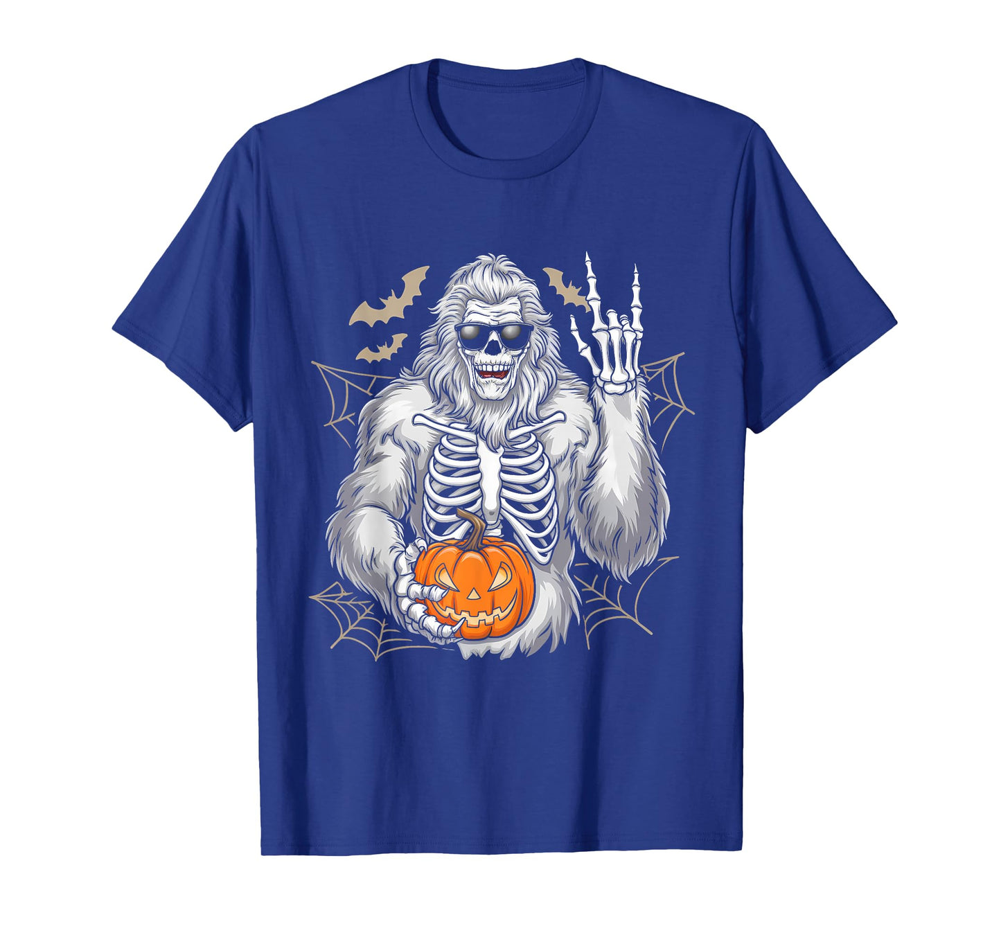 Spooky Bigfoot Jack O Lantern Skeleton Halloween Boys T-Shirt