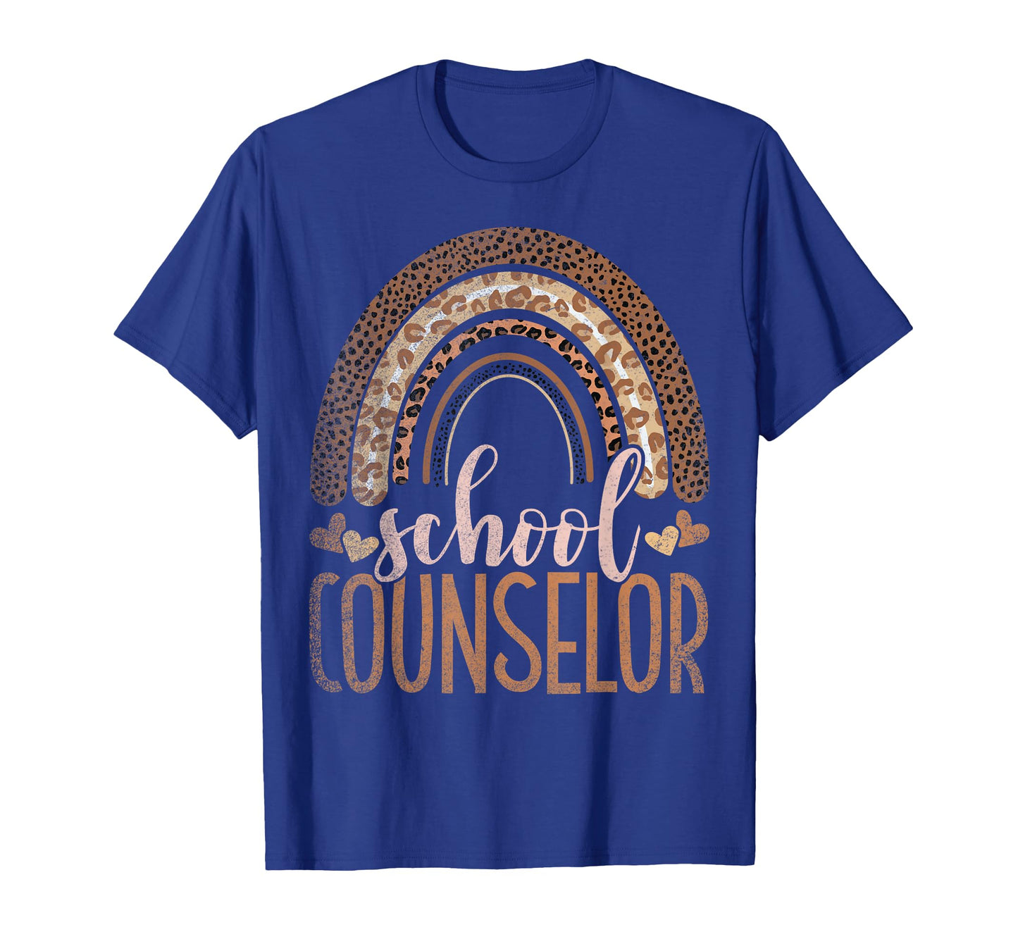 School Counselor Teacher Leopard Rainbow Back To School T-Shirt