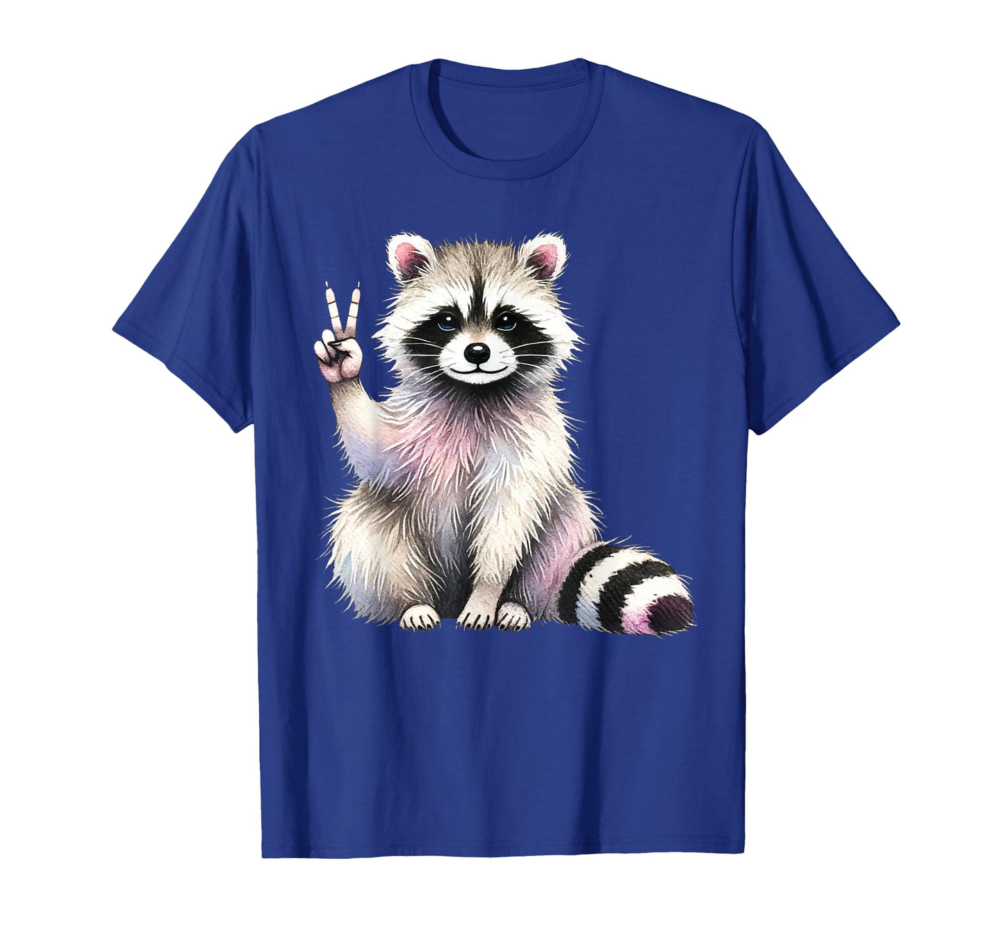 Raccoon Peace Sign Animal Lovers T-Shirt