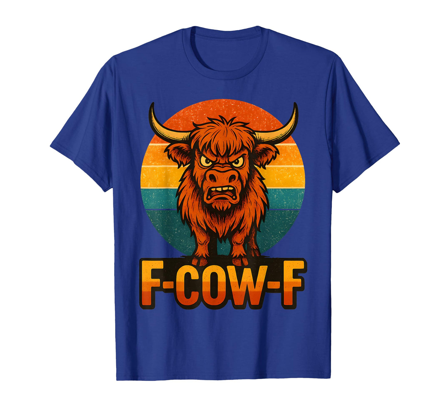 Cow F-Cow-F Funny F-Caw-F Highland Cow Adult Humor Meme Men T-Shirt