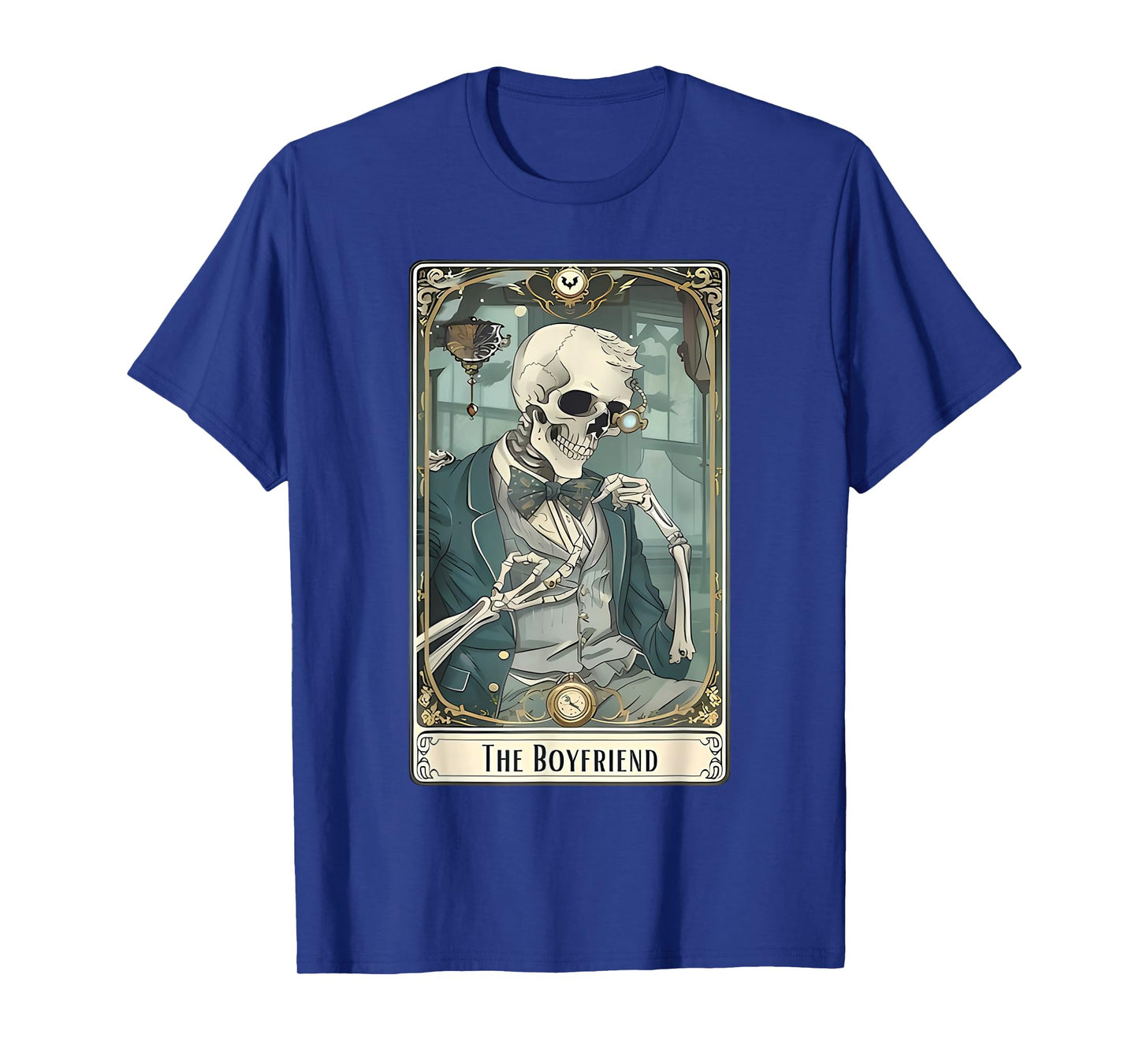 The Boyfriend Tarot Card Couple Skeleton Gothic Halloween T-Shirt