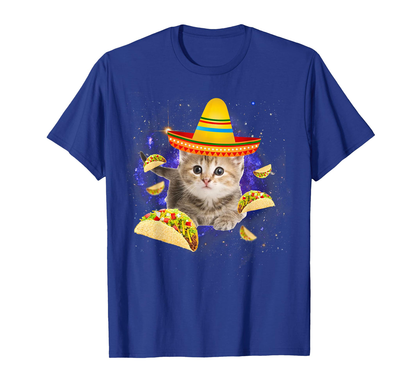Taco Cat Galaxy Mexican Cat Cinco de Mayo T-Shirt for Men Women Kids