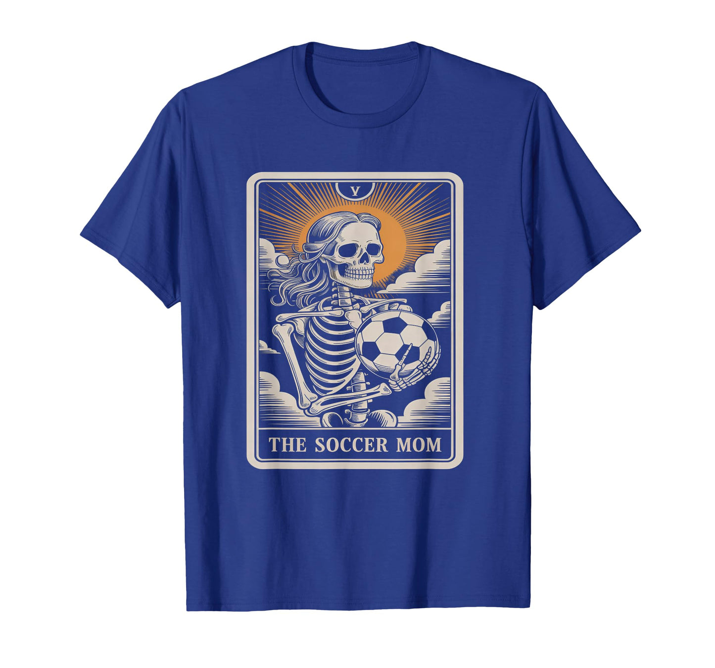 Soccer Mom Skeleton Tarot Card Halloween Mother Day T-Shirt