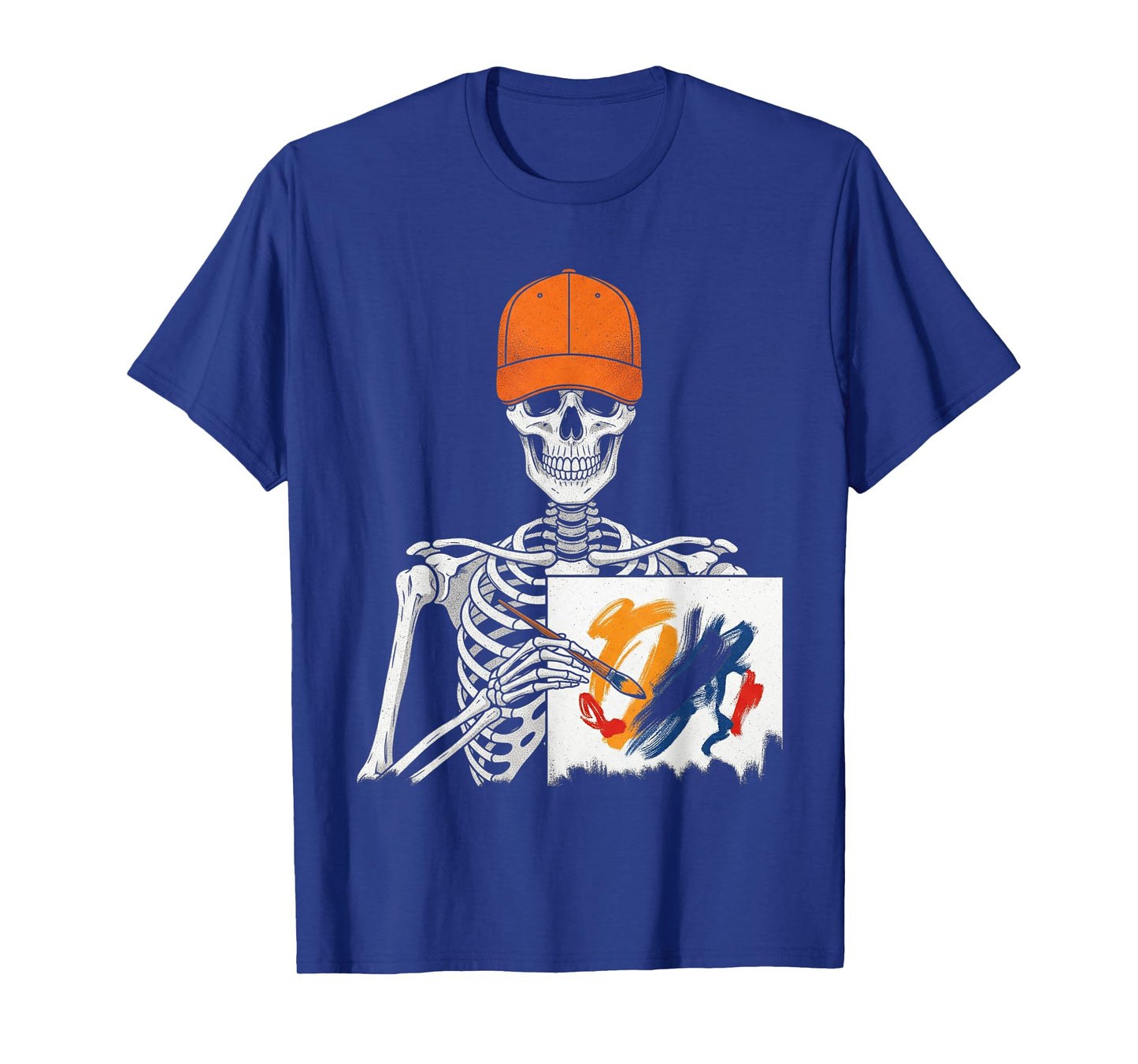 Skeleton Paint Halloween Funny Spooky Skeleton Painting T-Shirt