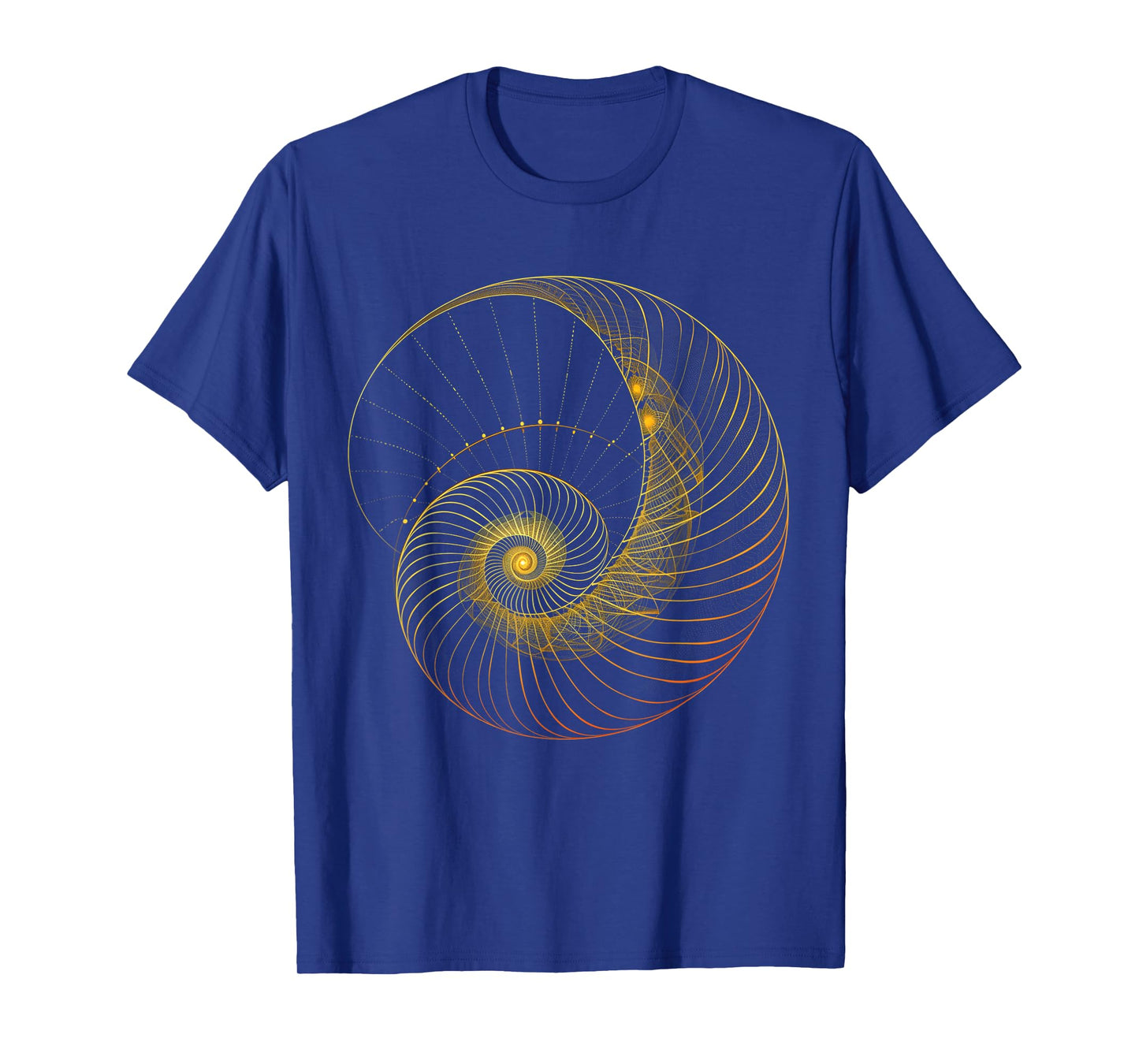 Fibonacci Spiral Ratio Math Mathematician Sacred Geometry T-Shirt