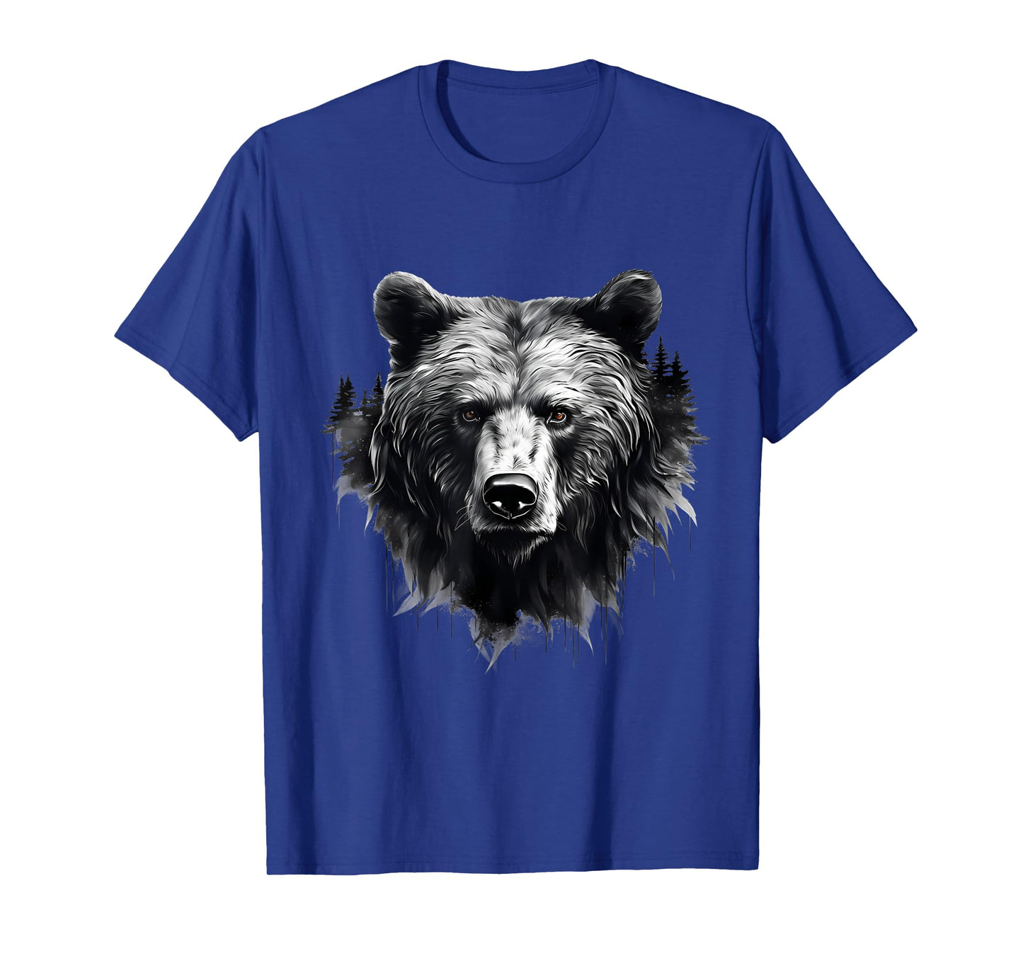 Bear Animal Art Portrait Forest Artwork Wildlife Nature T-Shirt