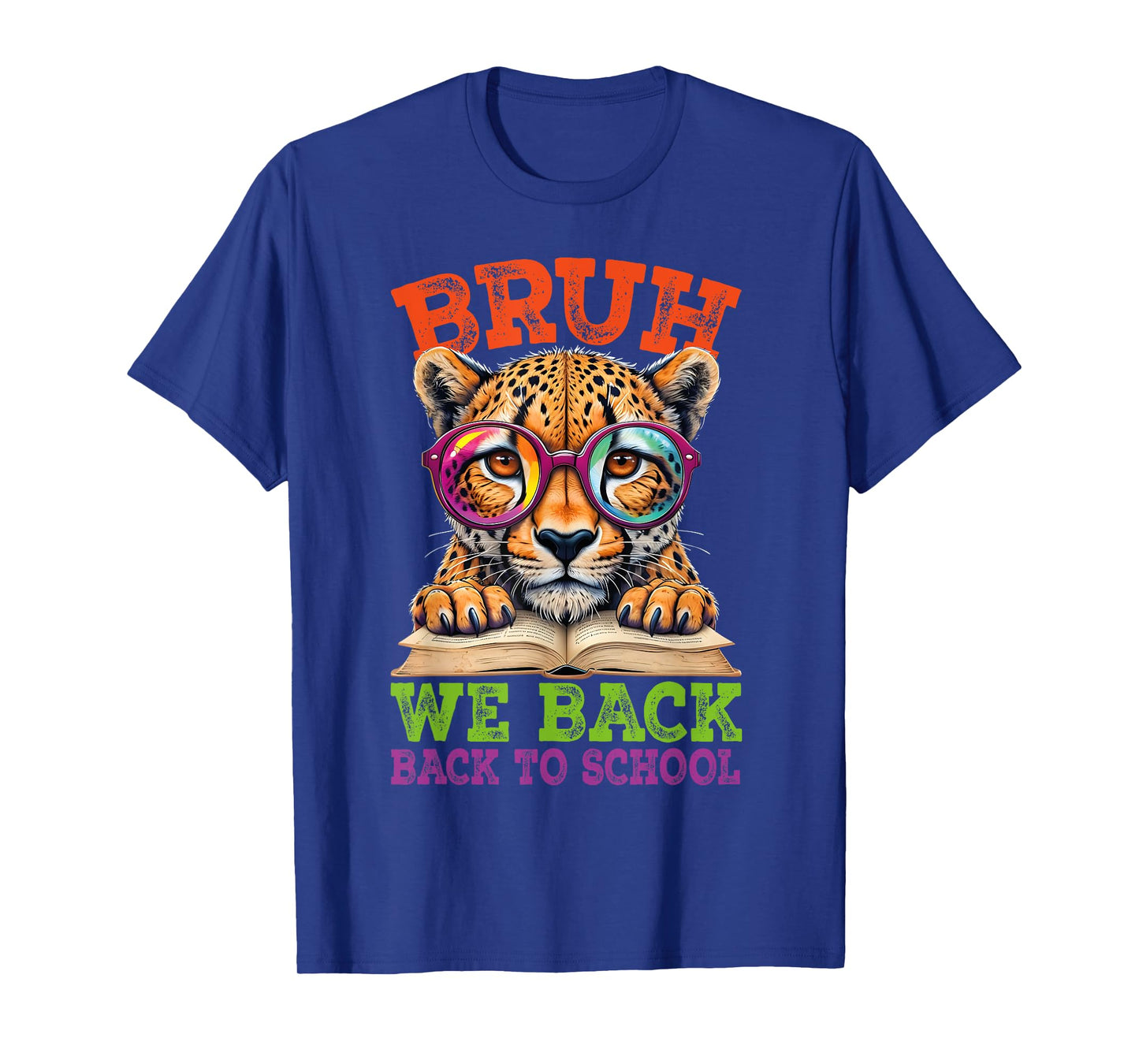 Bruh We Back Cheetah Back To School Teacher Boys Girls Kids T-Shirt