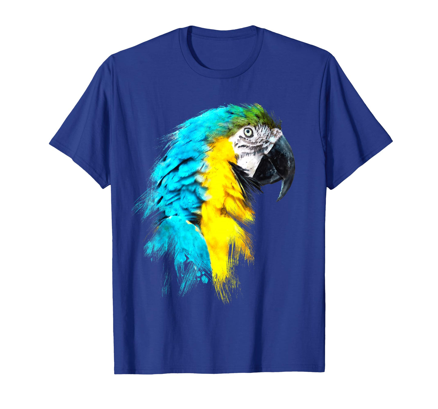 Colourful Scarlet Red Macaw Parrot Bird Painting of Watercolour T-Shirt
