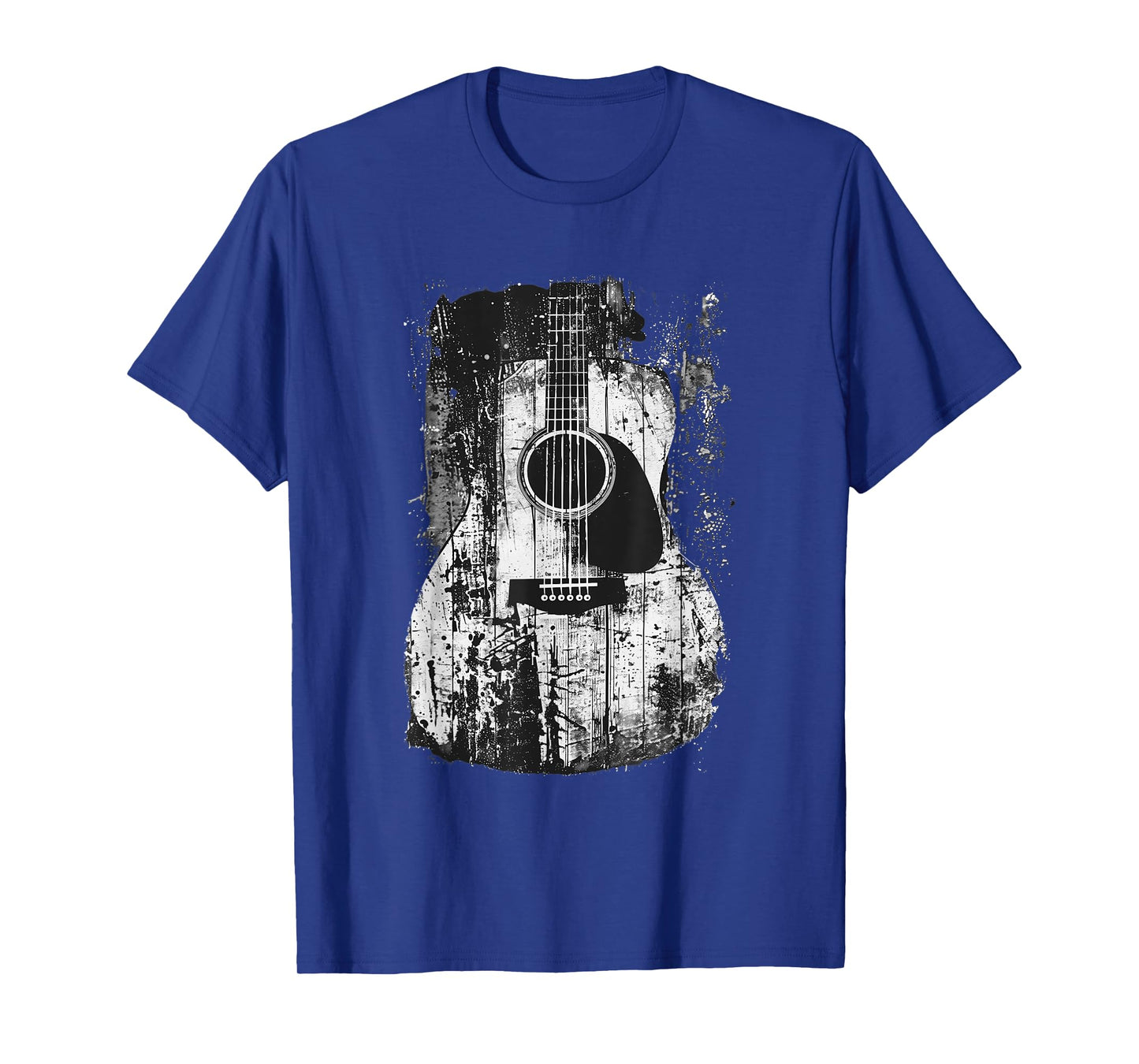 Acoustic Guitar, Vintage, Distressed, Rock & Roll Music. T-Shirt