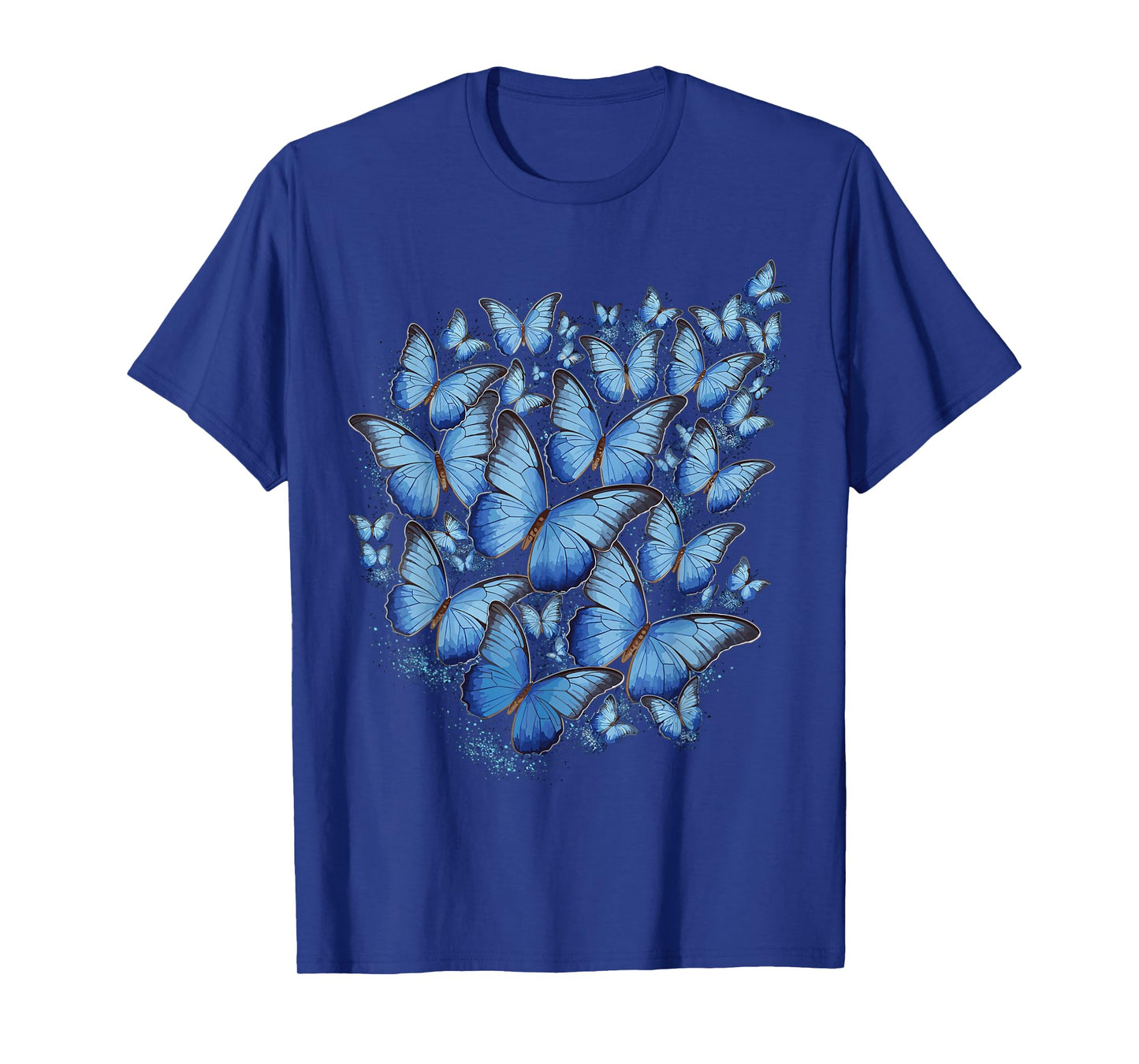 Blue Butterfly Art Garden Butterflies T-Shirt