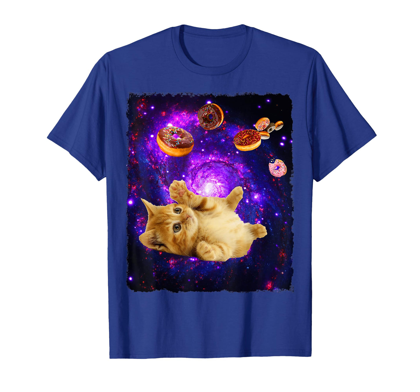 Space Cat Doughnut Shirt Super Flying Kitty Galaxy T Shirt T-Shirt