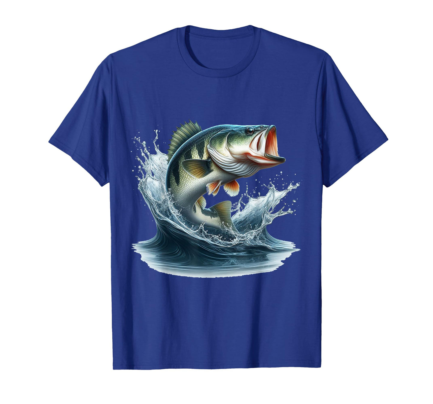 Bass Fishing Jumping Out Of The Water Outdoor Fisherman T-Shirt