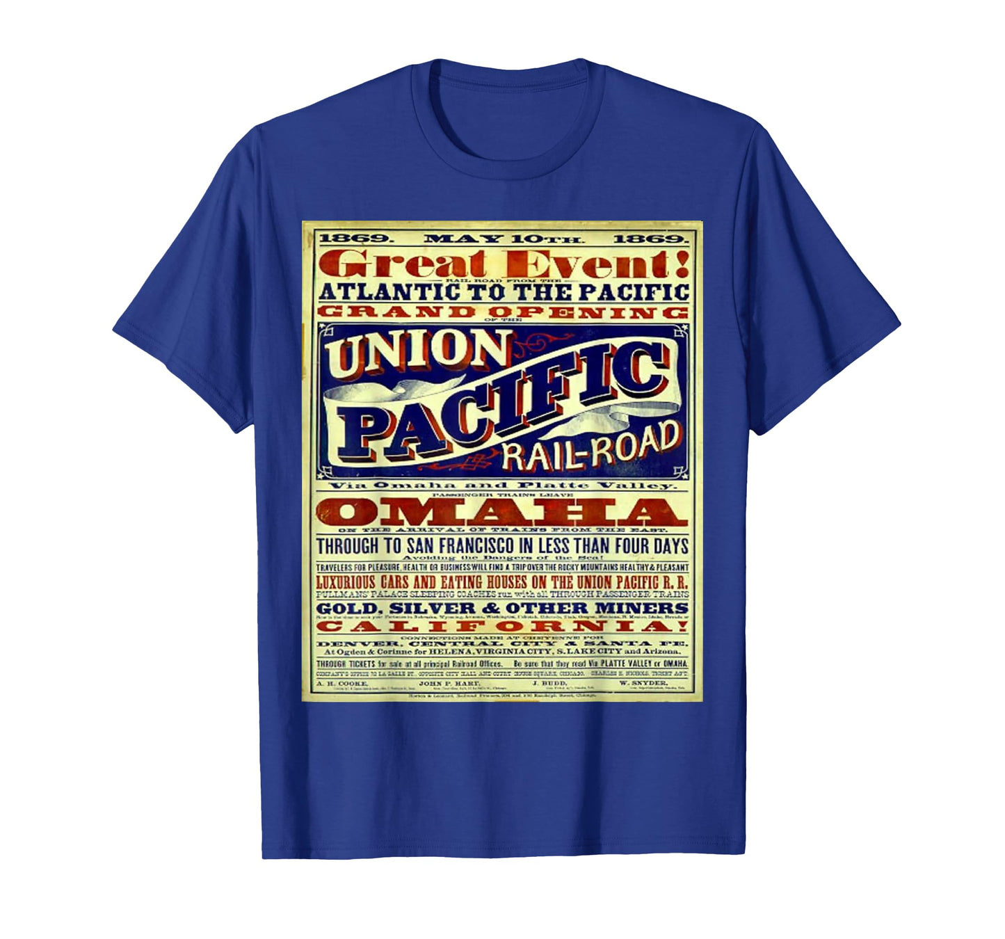 Wild West, Union Pacific Railroad, historic treasure t shirt T-Shirt