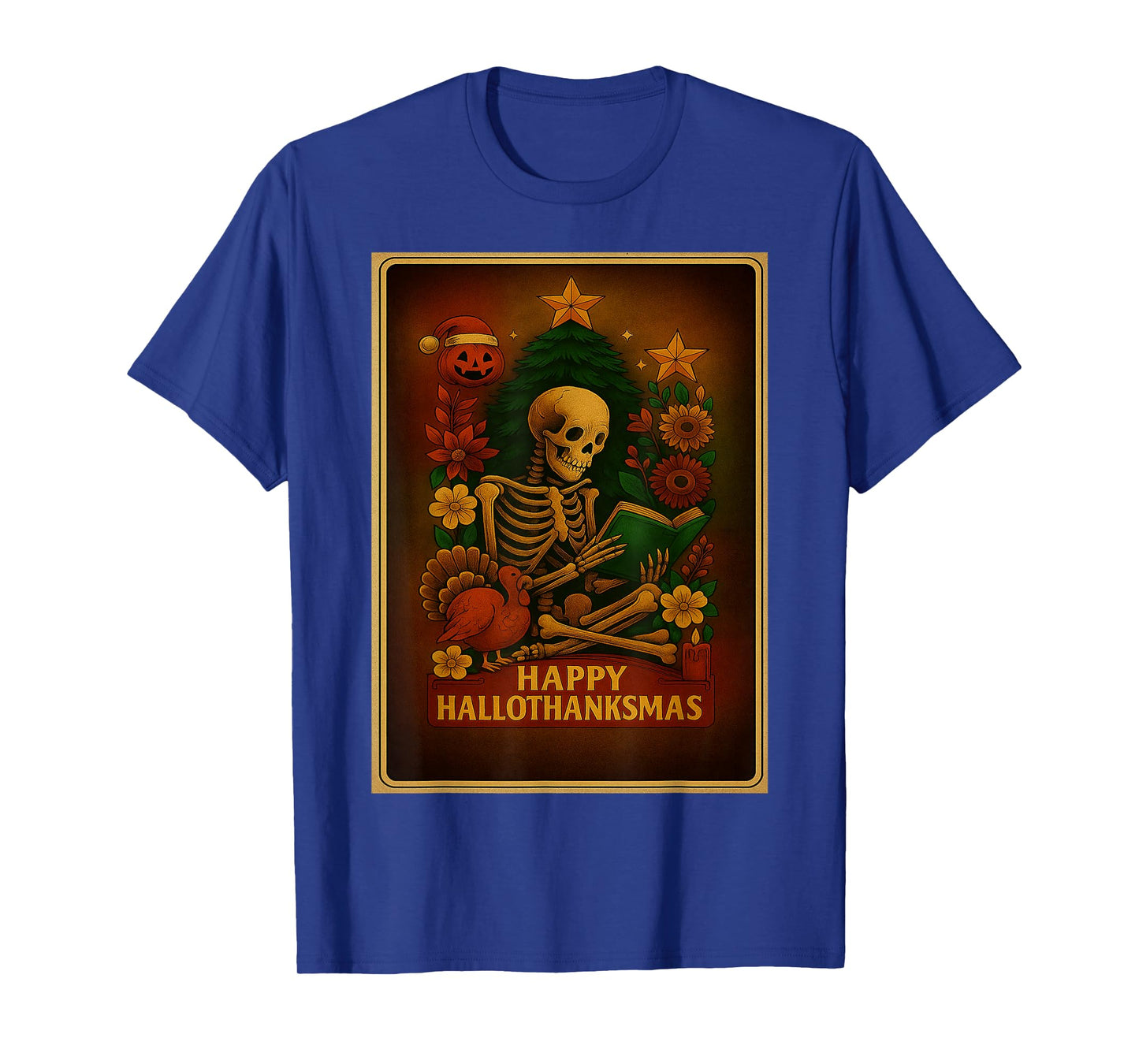 Happy hallothanksmas for Halloween thanksmas Holiday Season T-Shirt