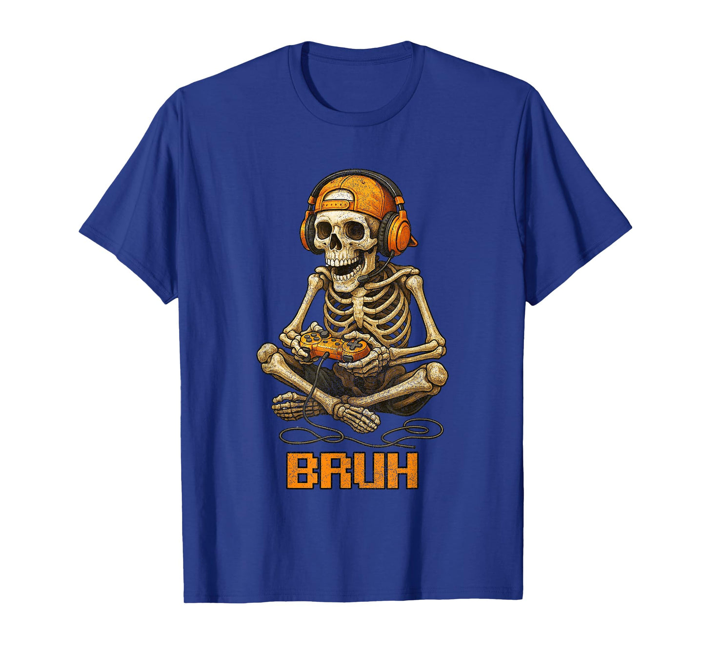 Halloween Skeleton Gamer Video Gaming Funny Skeleton Bruh T-Shirt