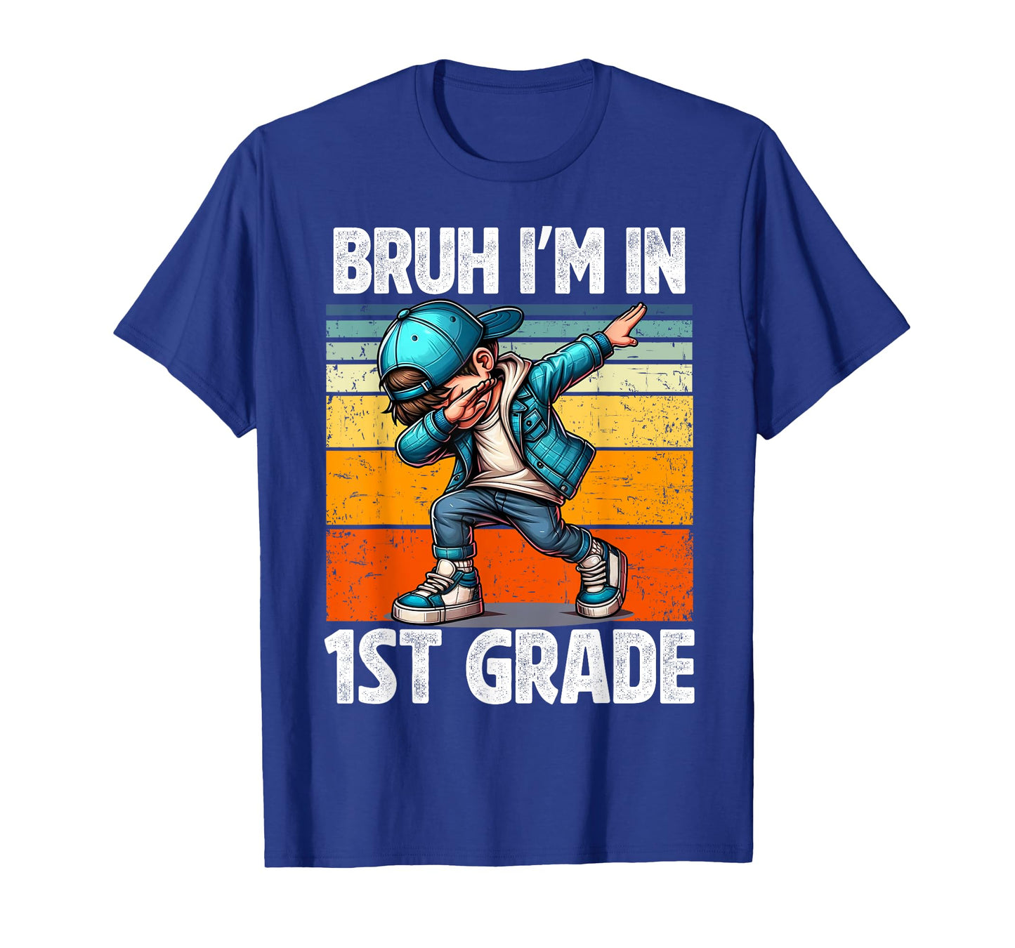 Bruh I'm in 1st Grade Student First Grade Dabbing Boy T-Shirt