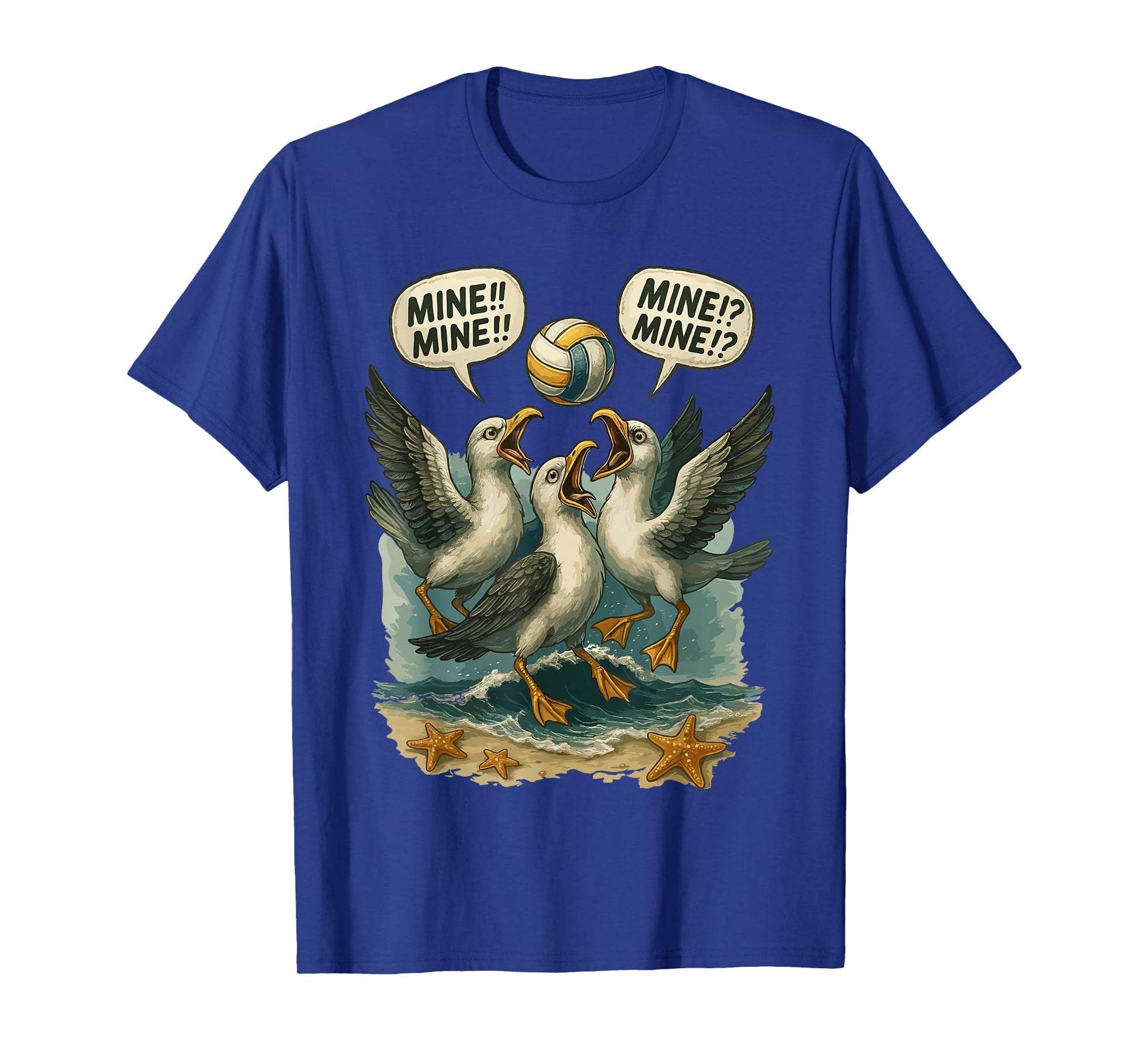 Volleyball Costume for Girls Women, Volleyball Seagull Mine T-Shirt - T-Shirt | Royal