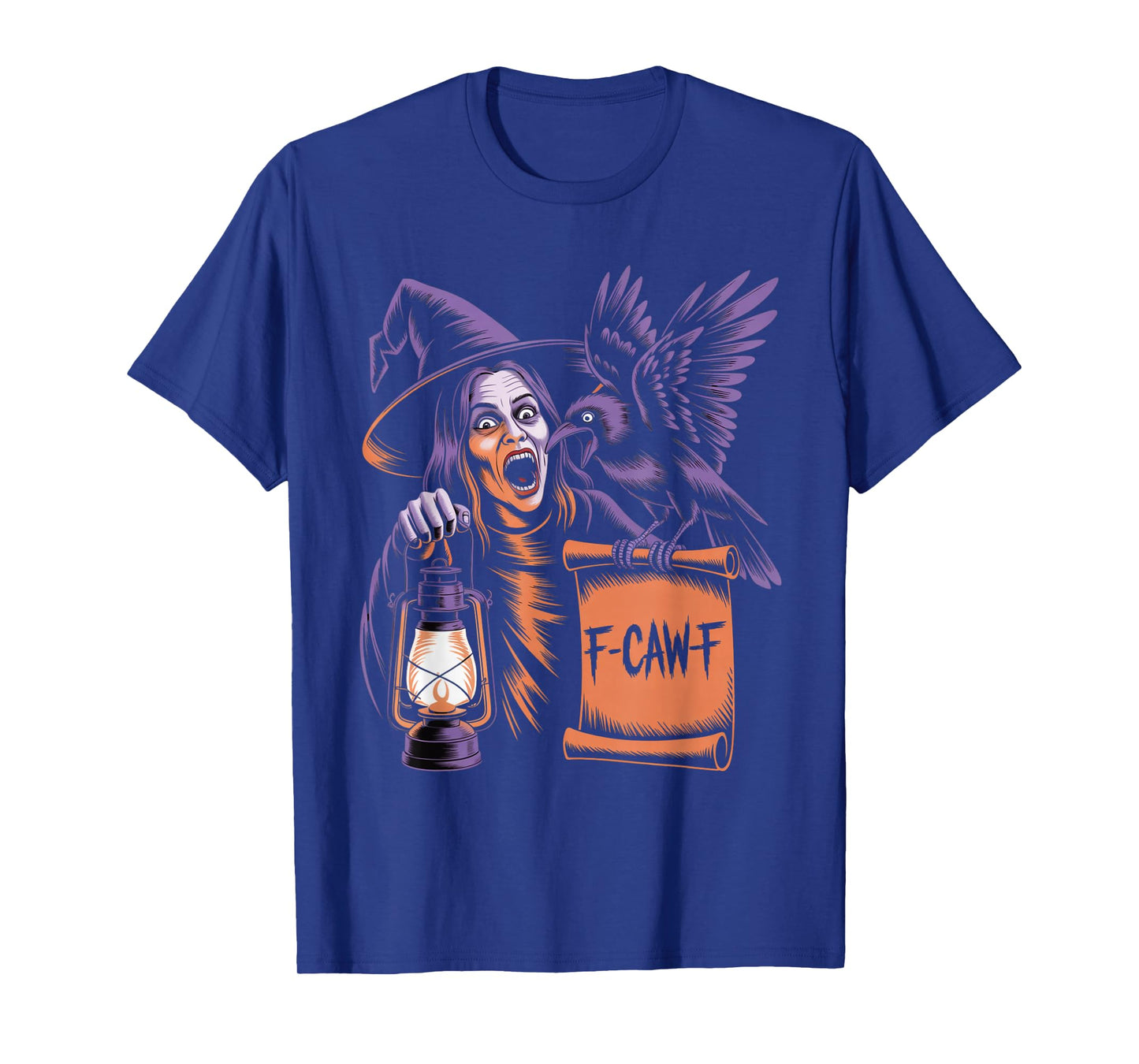 F-Caw-F Crow Funny Gothic Moon Black Bird Halloween T-Shirt