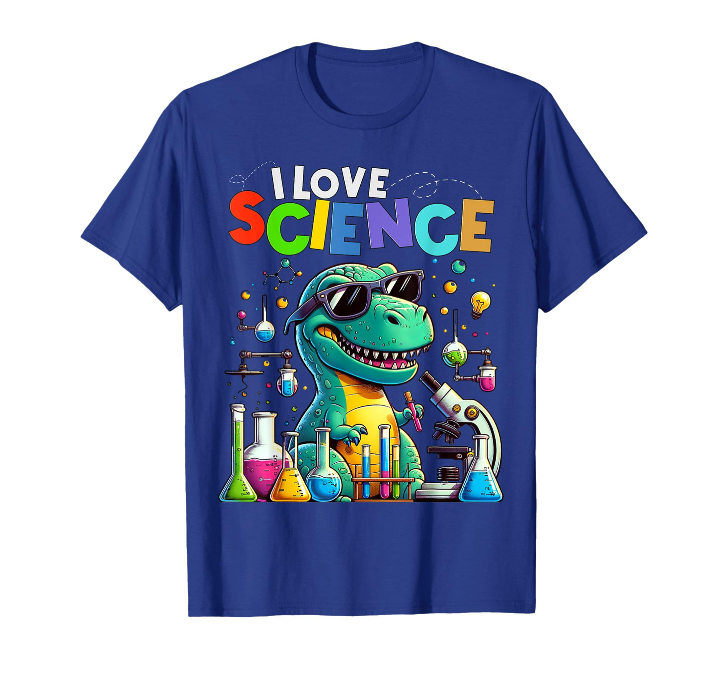 I Love Science Dinosaur T-rex Funny kids Chemistry T-Shirt