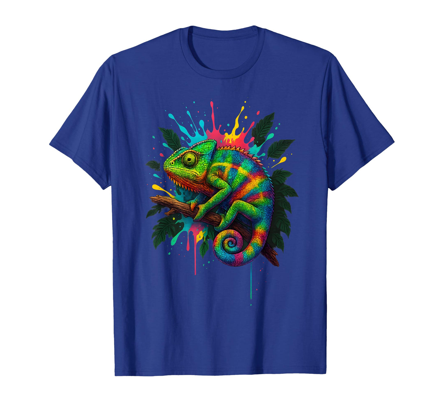 Colorful Splash Art Panther Chameleon Chameleons Chamaeleon T-Shirt