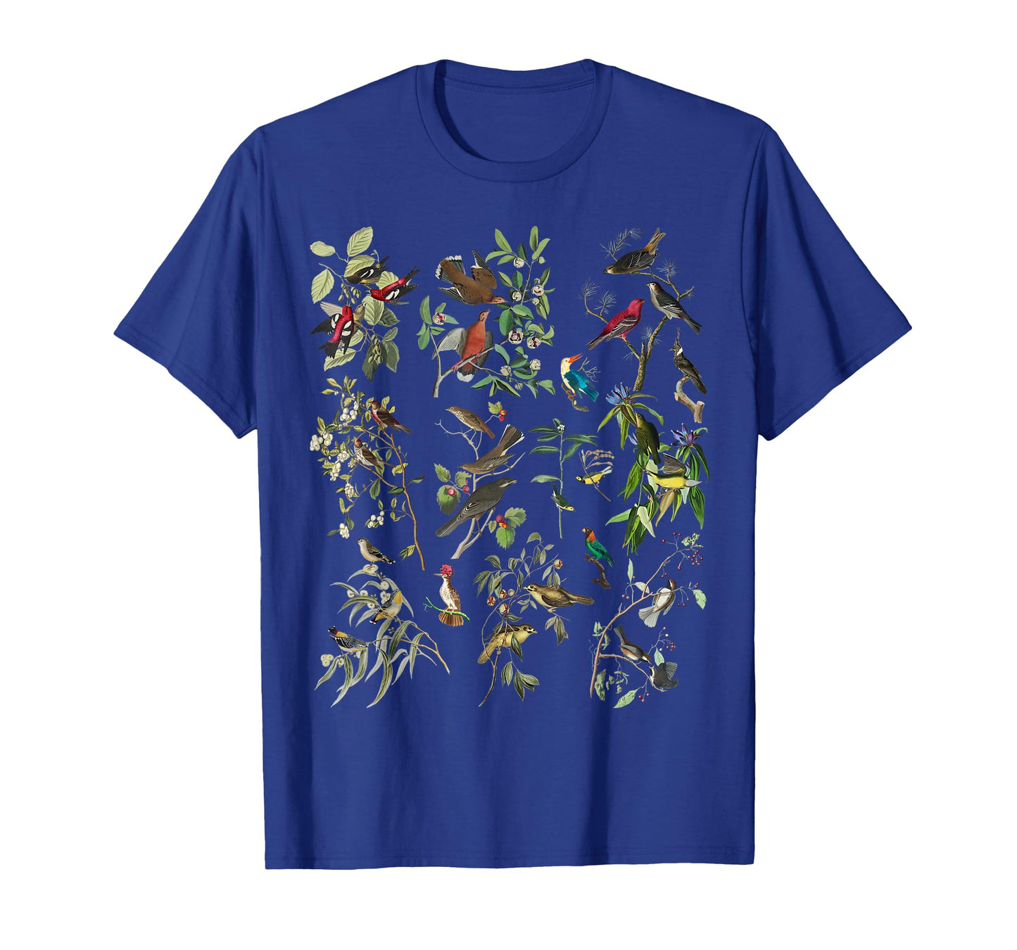 Bird Illustration Nature Birding Botanical Vintage Bird Art T-Shirt