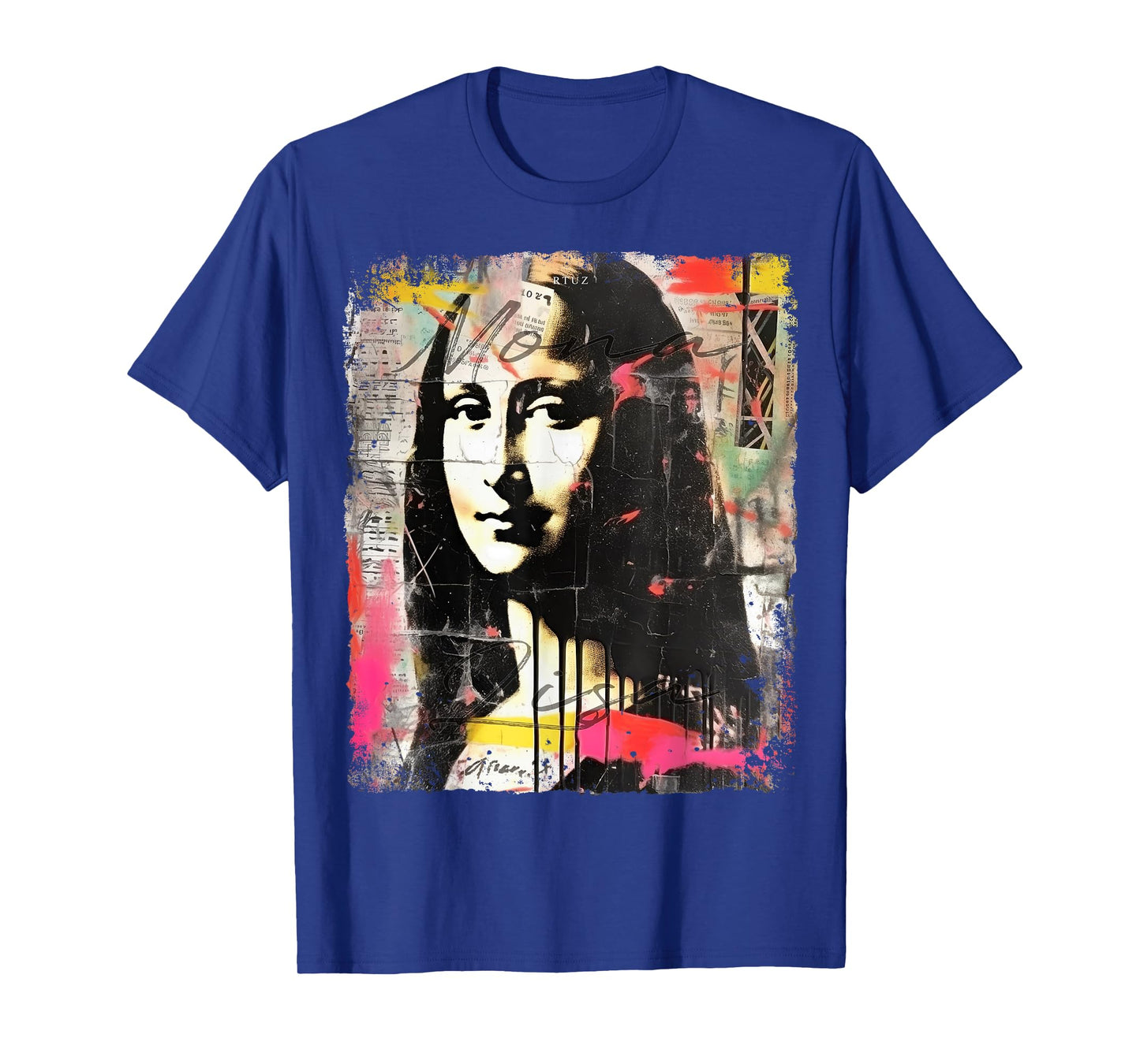 Abstract Graffiti Art Leonardo Da Vinci Art Mona Lisa T-Shirt