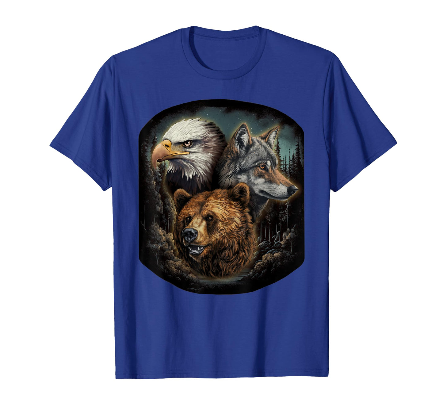 Usa Animals Bald Eagle,Grizzly Bear, Wolf Wilderness T-Shirt